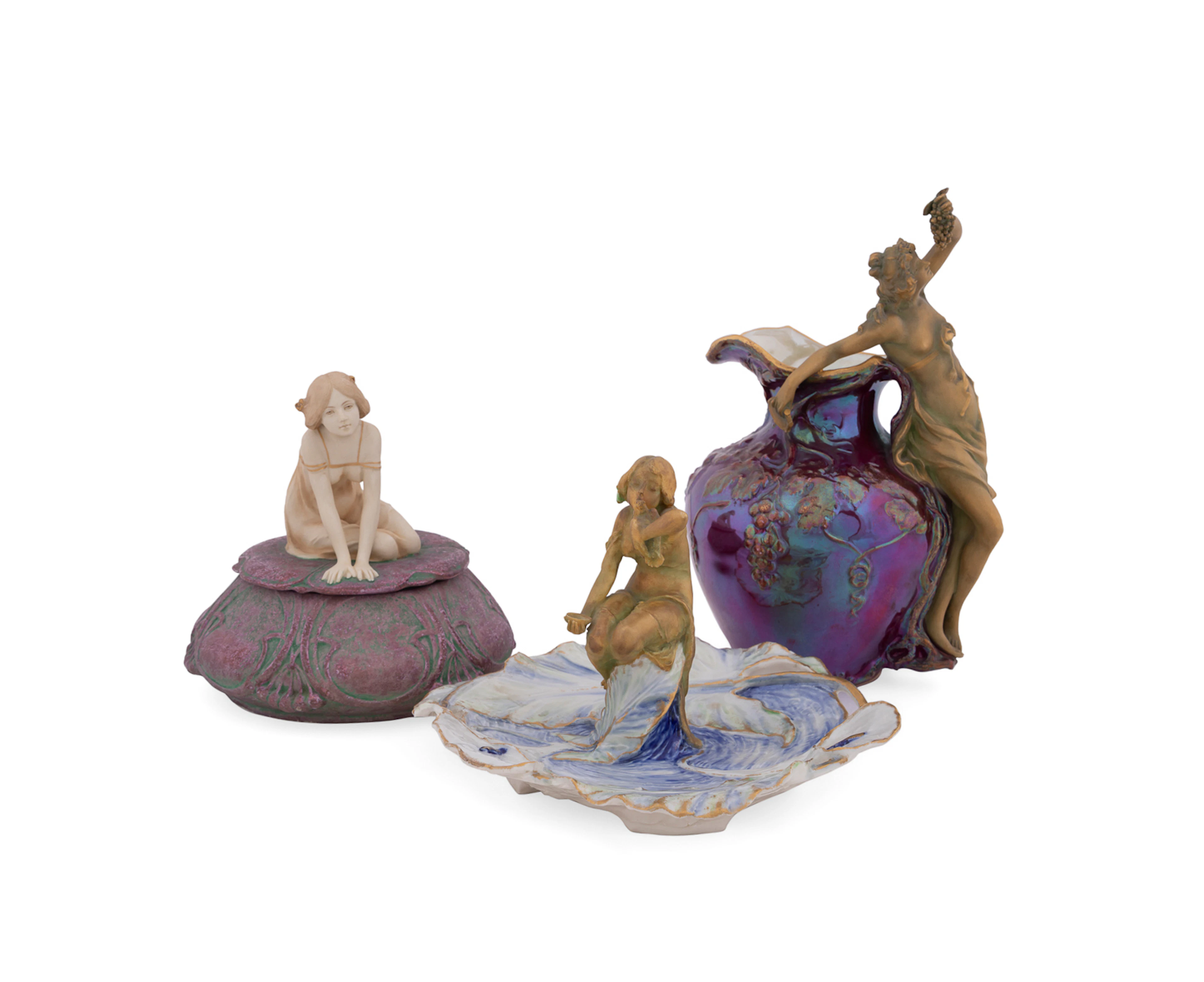 Ernst Wahliss, Three Art Nouveau Table Articles