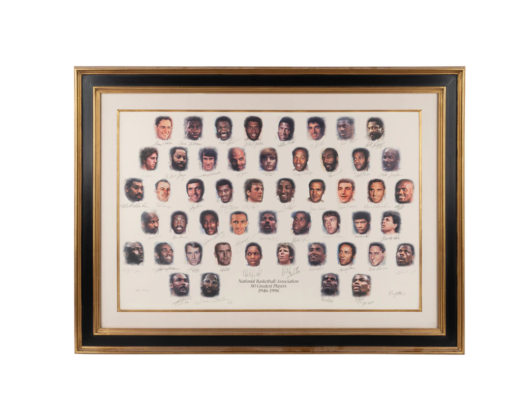 NBA "Field of Dreams" Litho, Signed by 50 Players