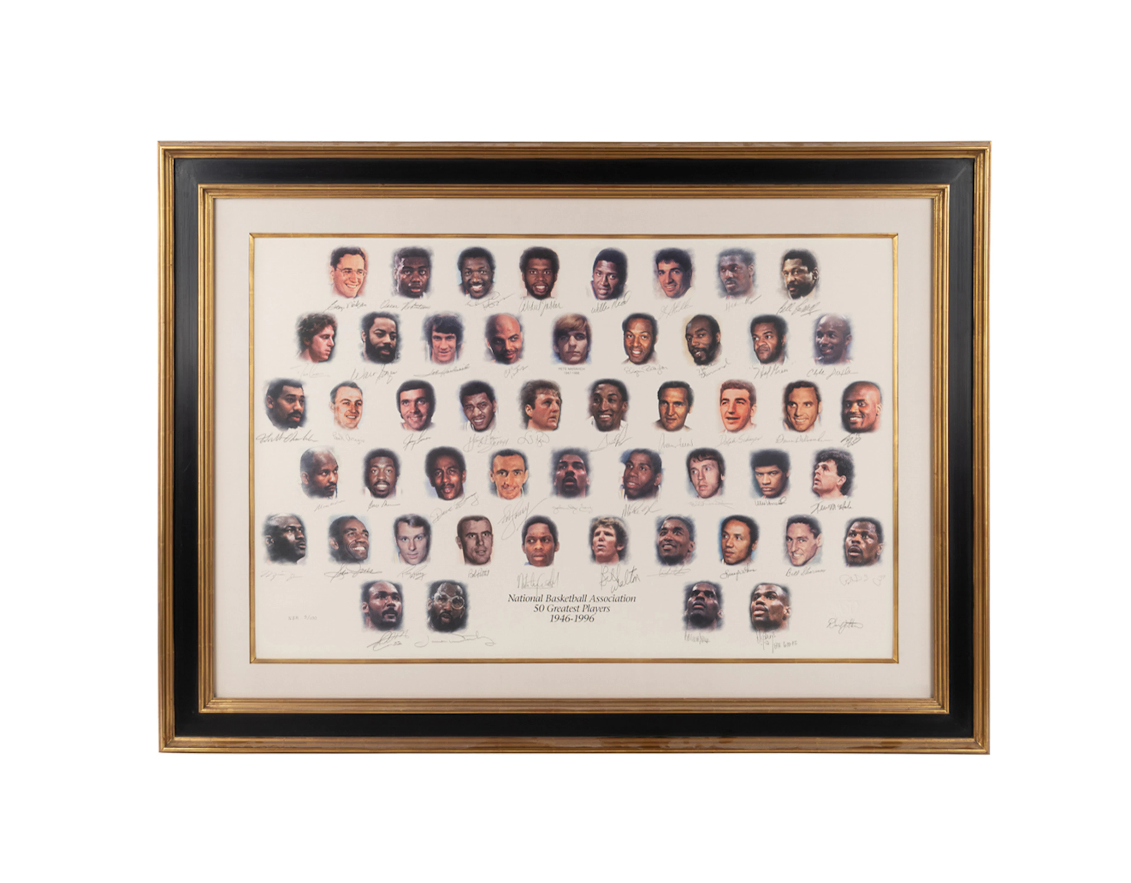 NBA "Field of Dreams" Litho, Signed by 50 Players