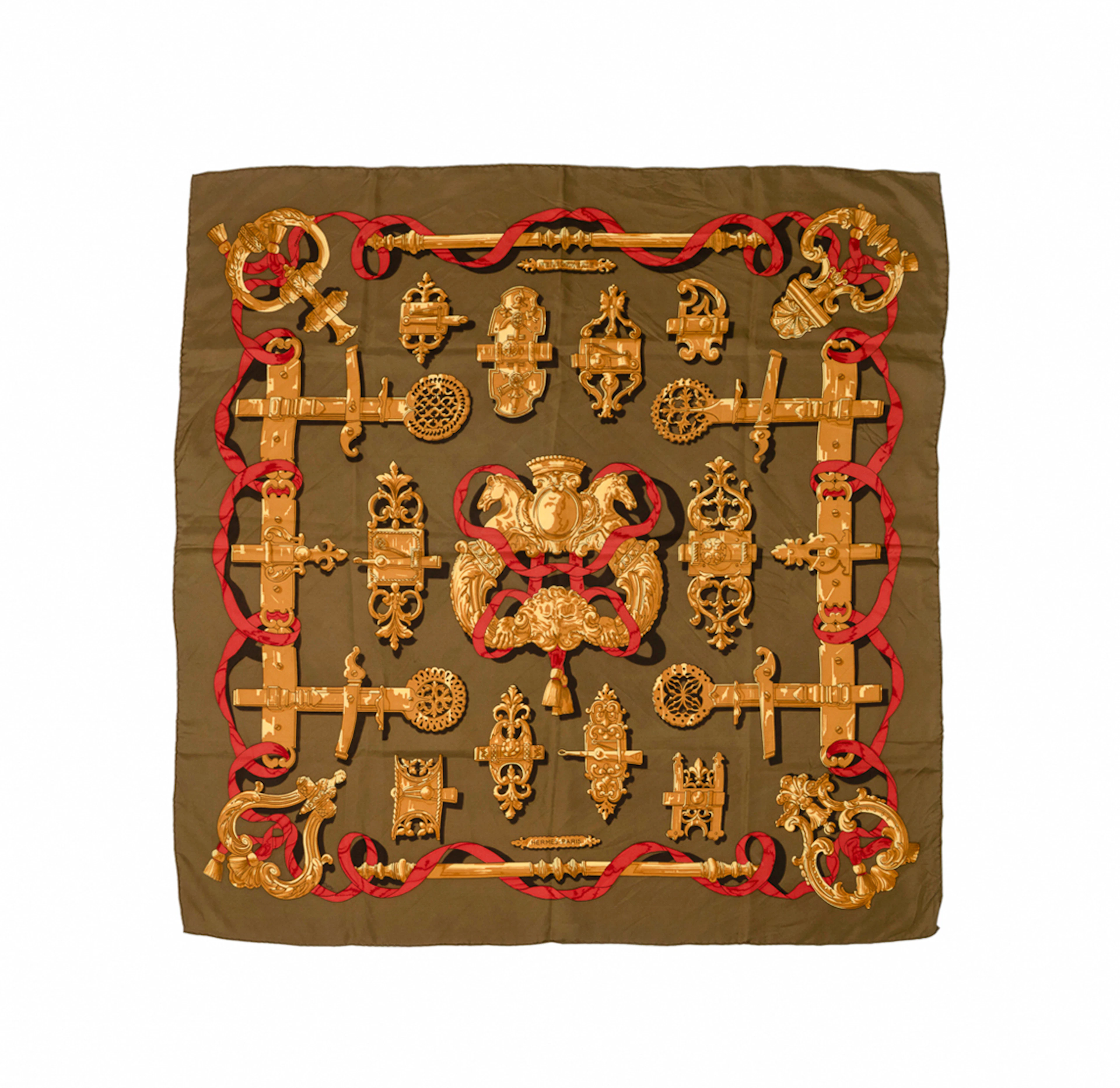 Hermes, "Ferronnerie" Silk Scarf