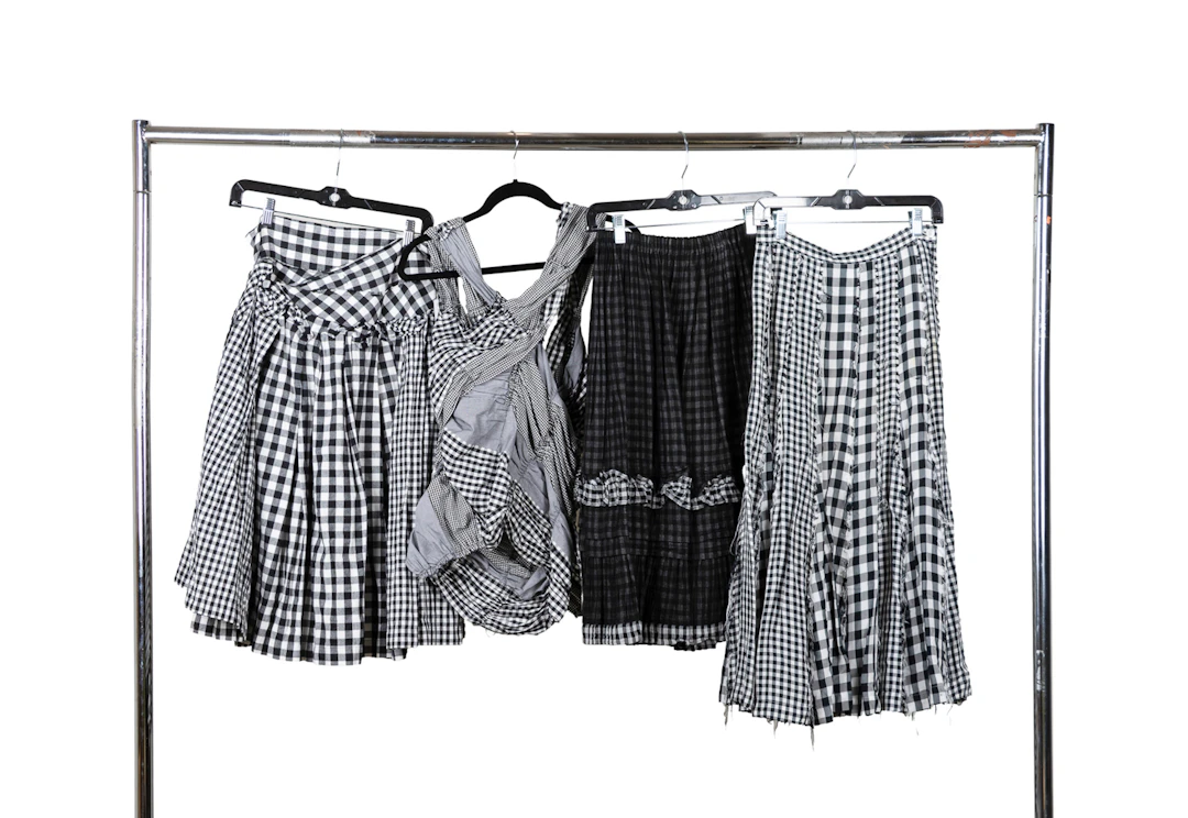 Four Comme des Garcons B&W Gingham Clothing Items