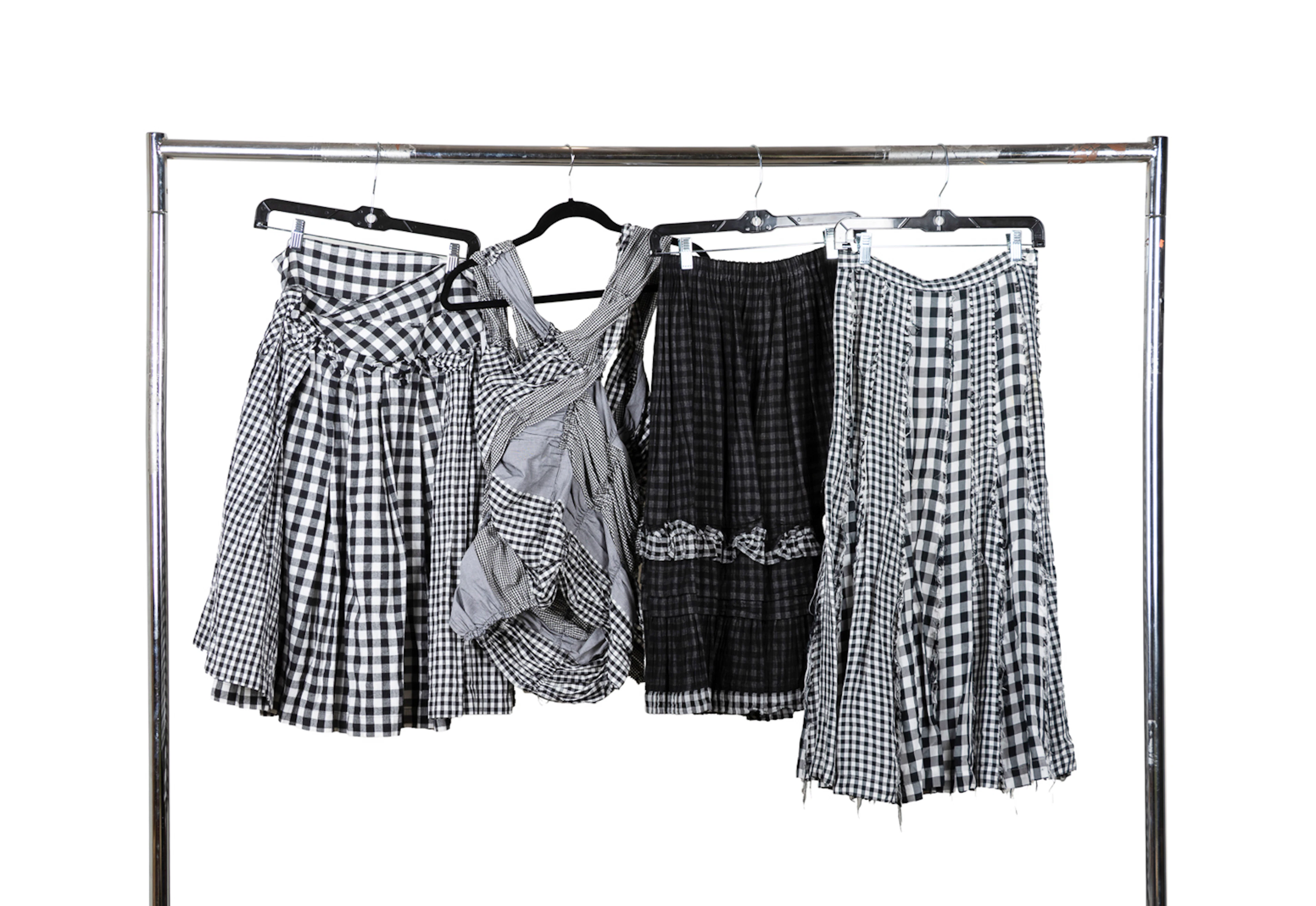 Four Comme des Garcons B&W Gingham Clothing Items