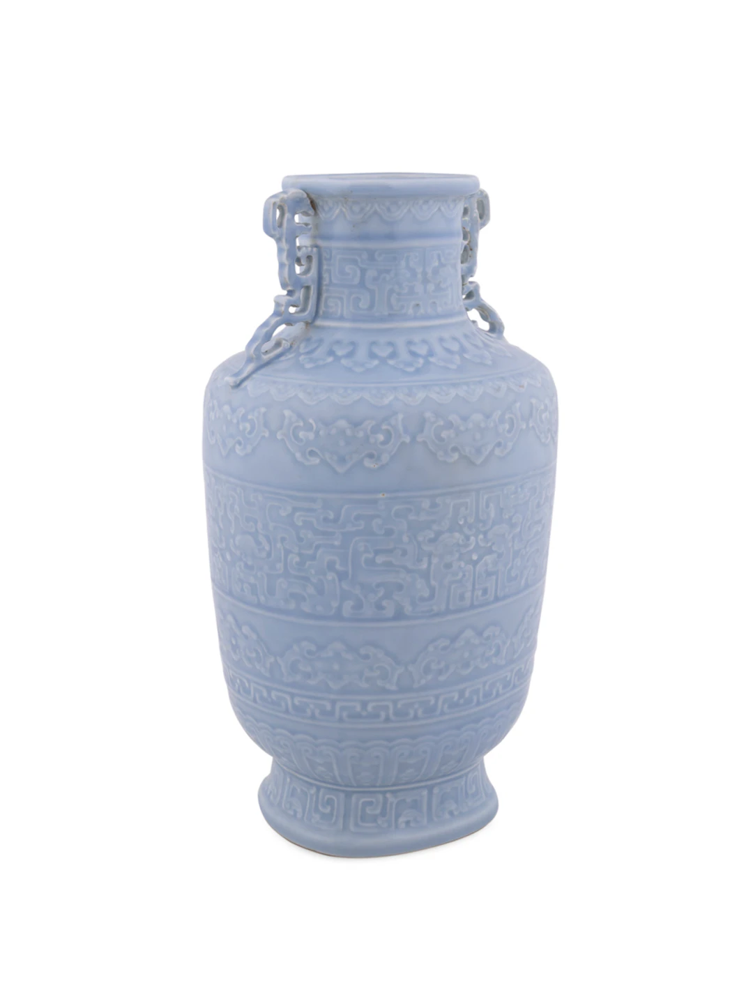 Chinese Light Blue Glazed Vase