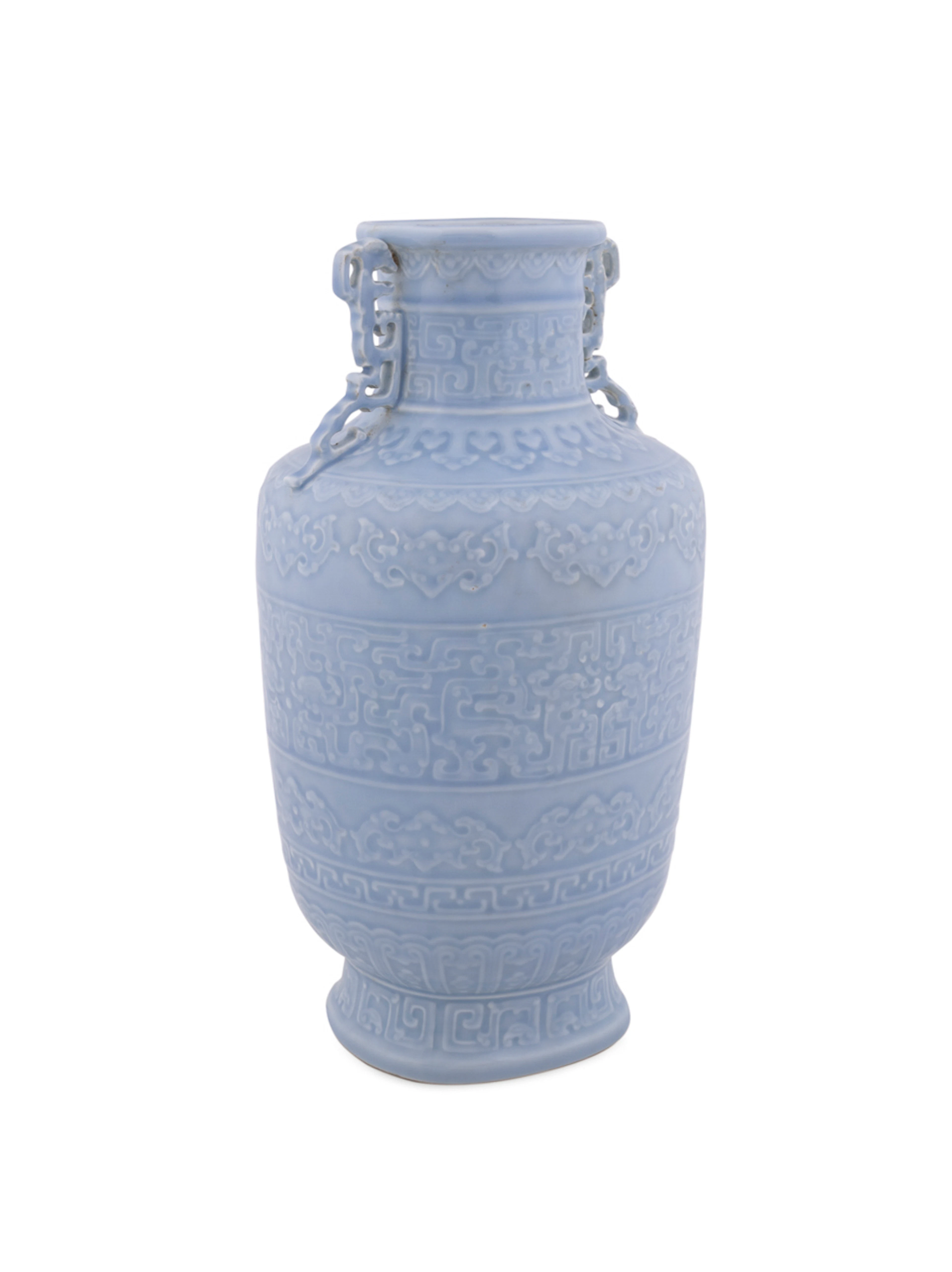 Chinese Light Blue Glazed Vase