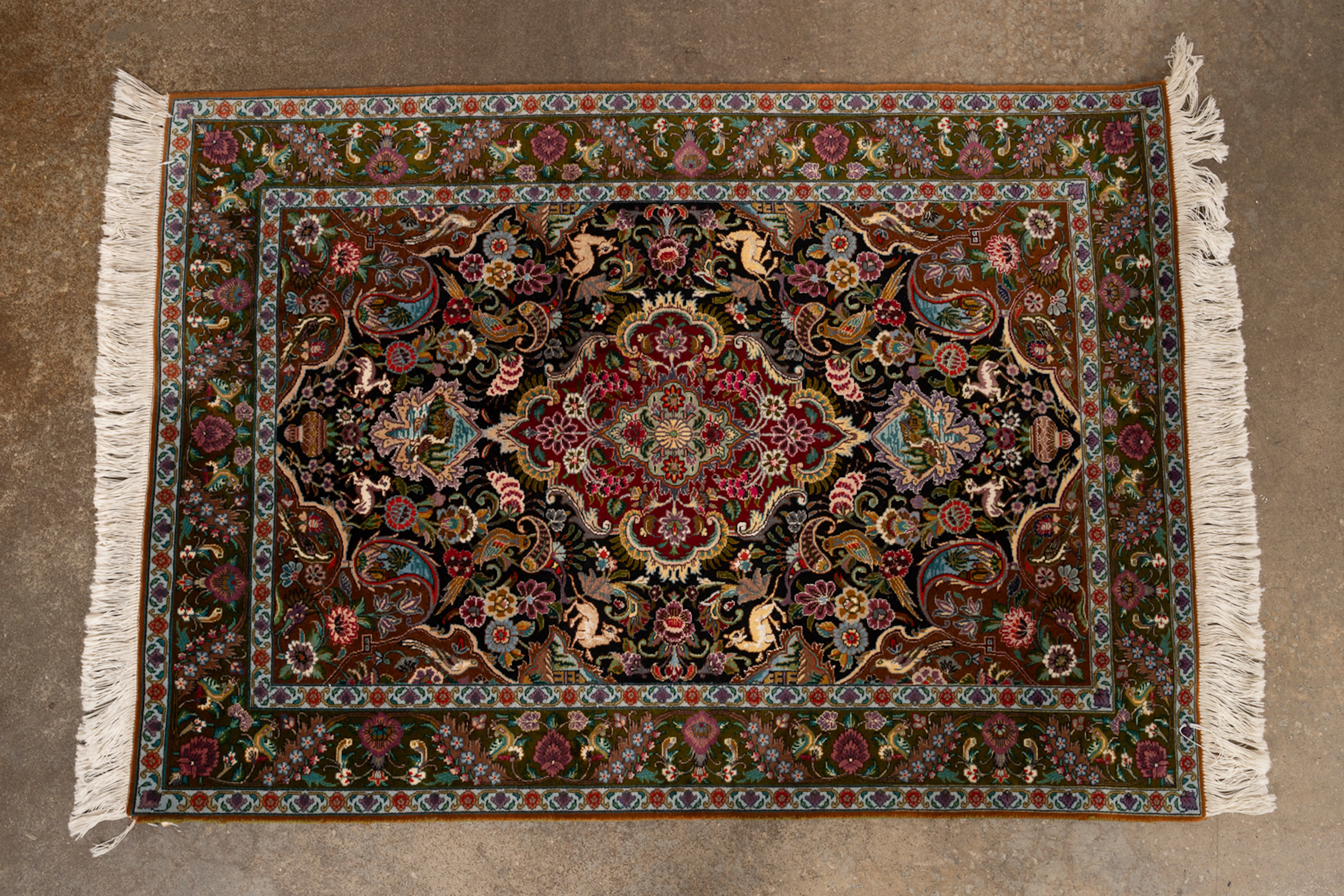 Small Persian Tabriz Hand-Knotted Rug, 20th C.
