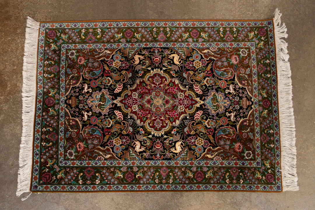Small Persian Tabriz Hand-Knotted Rug, 20th C.