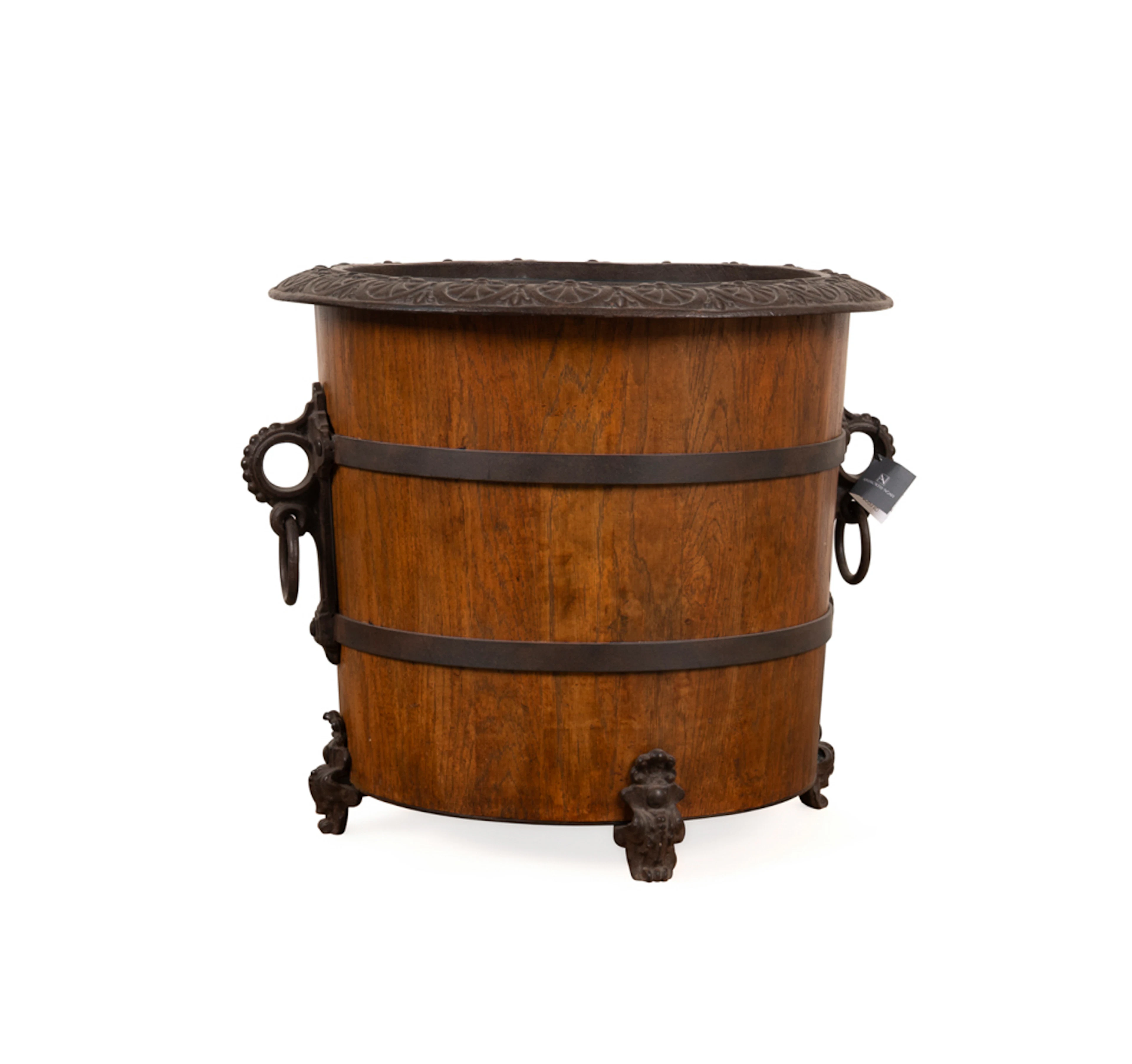 Paul Ferrante, Wood and Iron Planter or Jardiniere