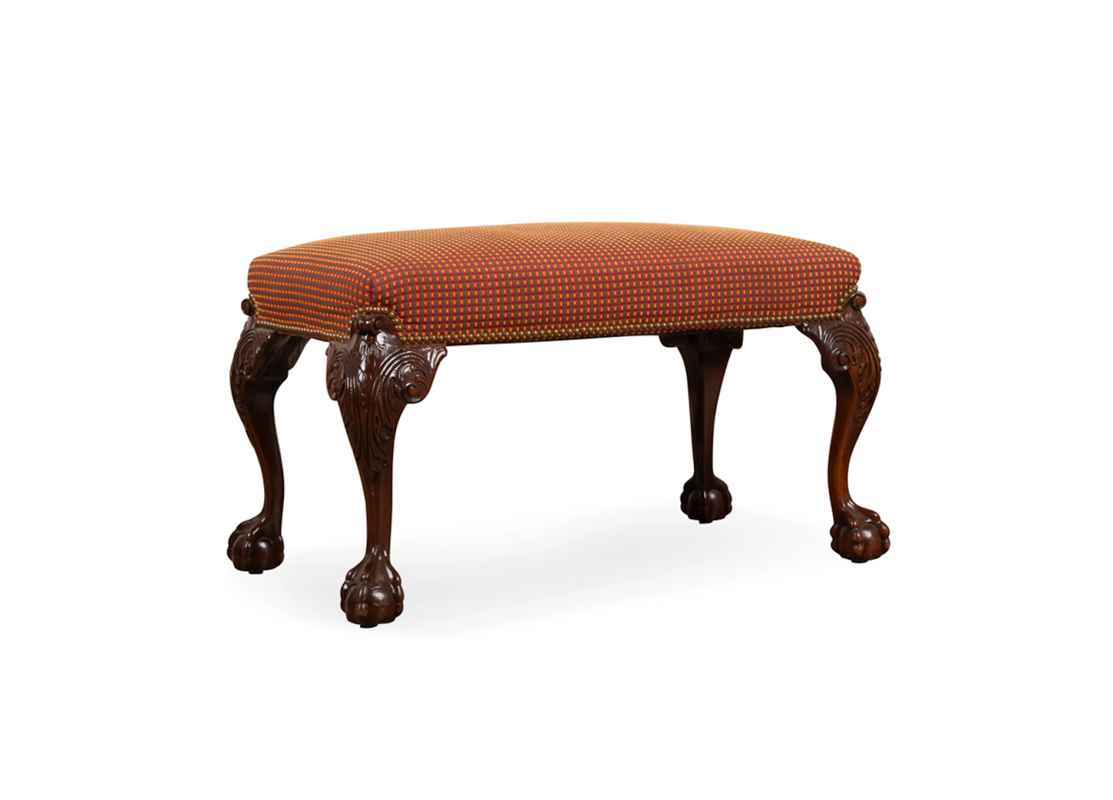 George II Style Upholstered Window Bench, 20th century, English