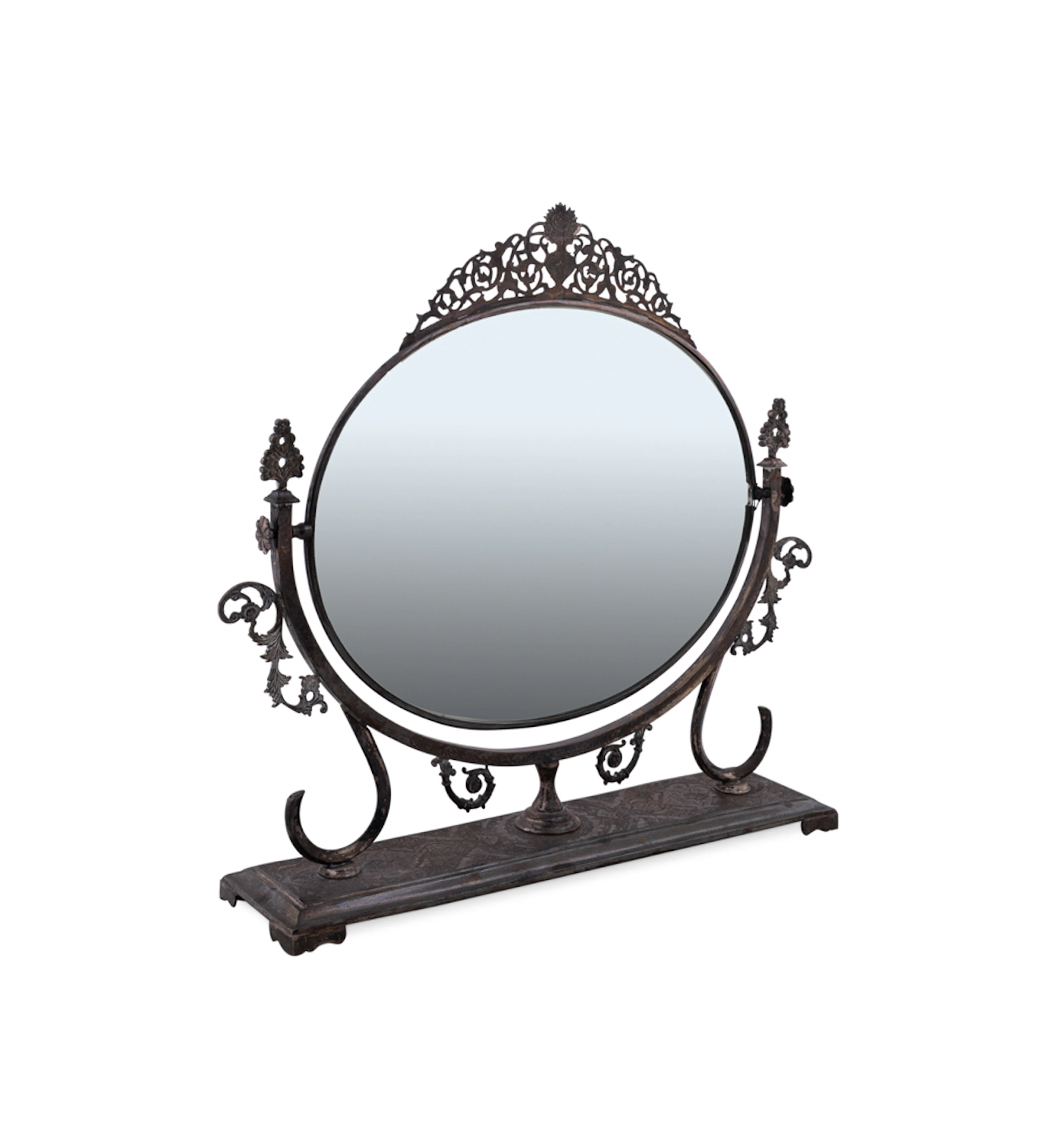 Edwardian Style Silverplate Dressing Table Mirror