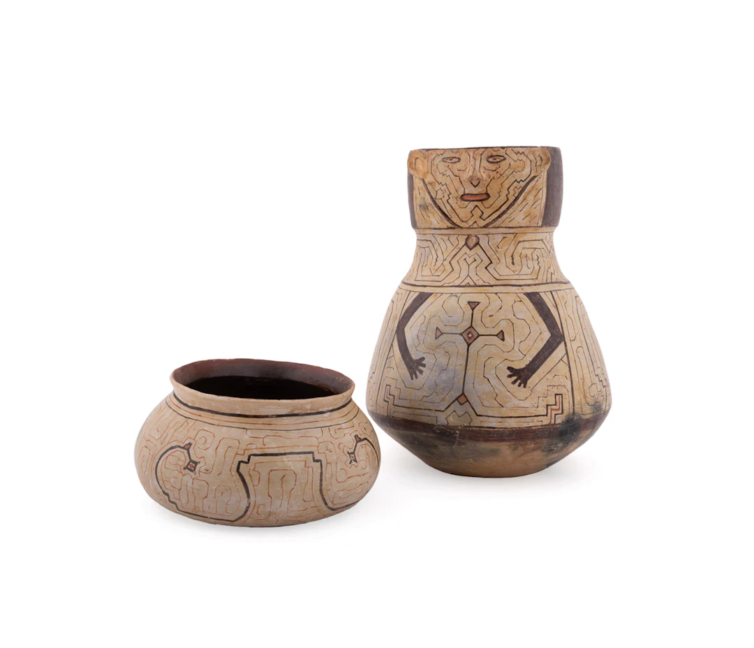 Two Shipibo-Conibo Vessels, 20th C., Peru