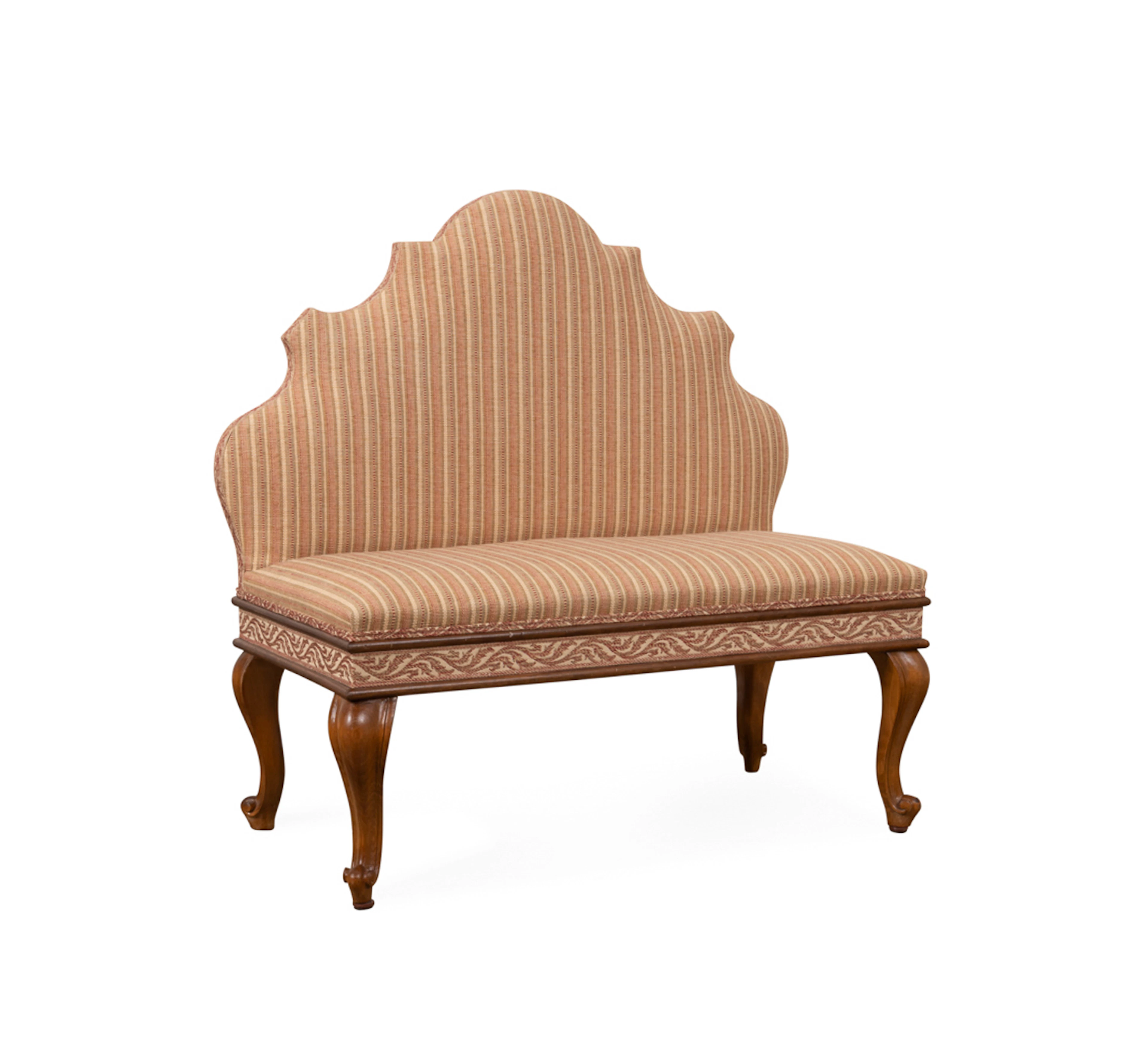 Contemporary Venetian Style Upholstered Settee