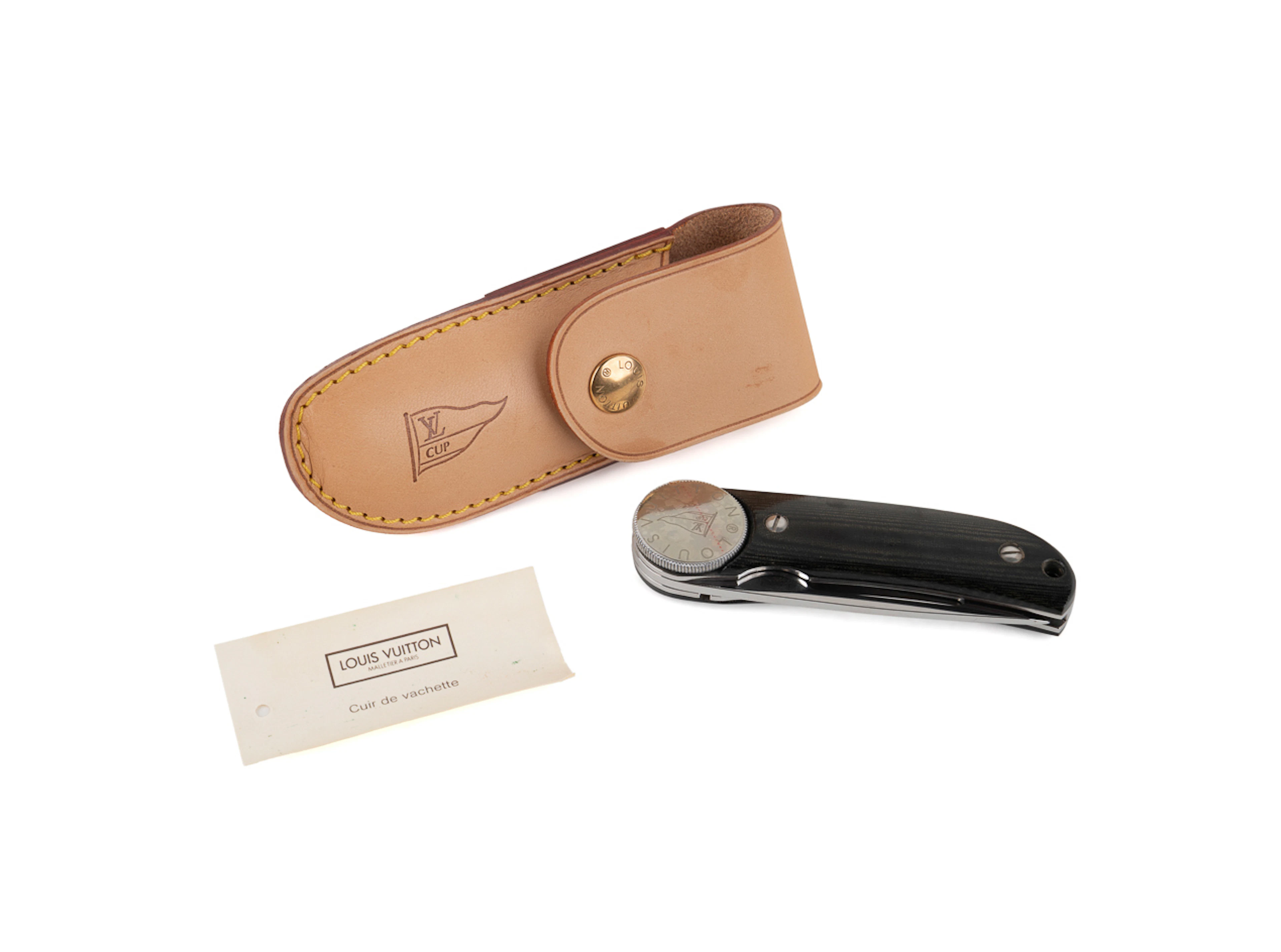 Louis Vuitton 1995 Cup Folding Knife w/ Case