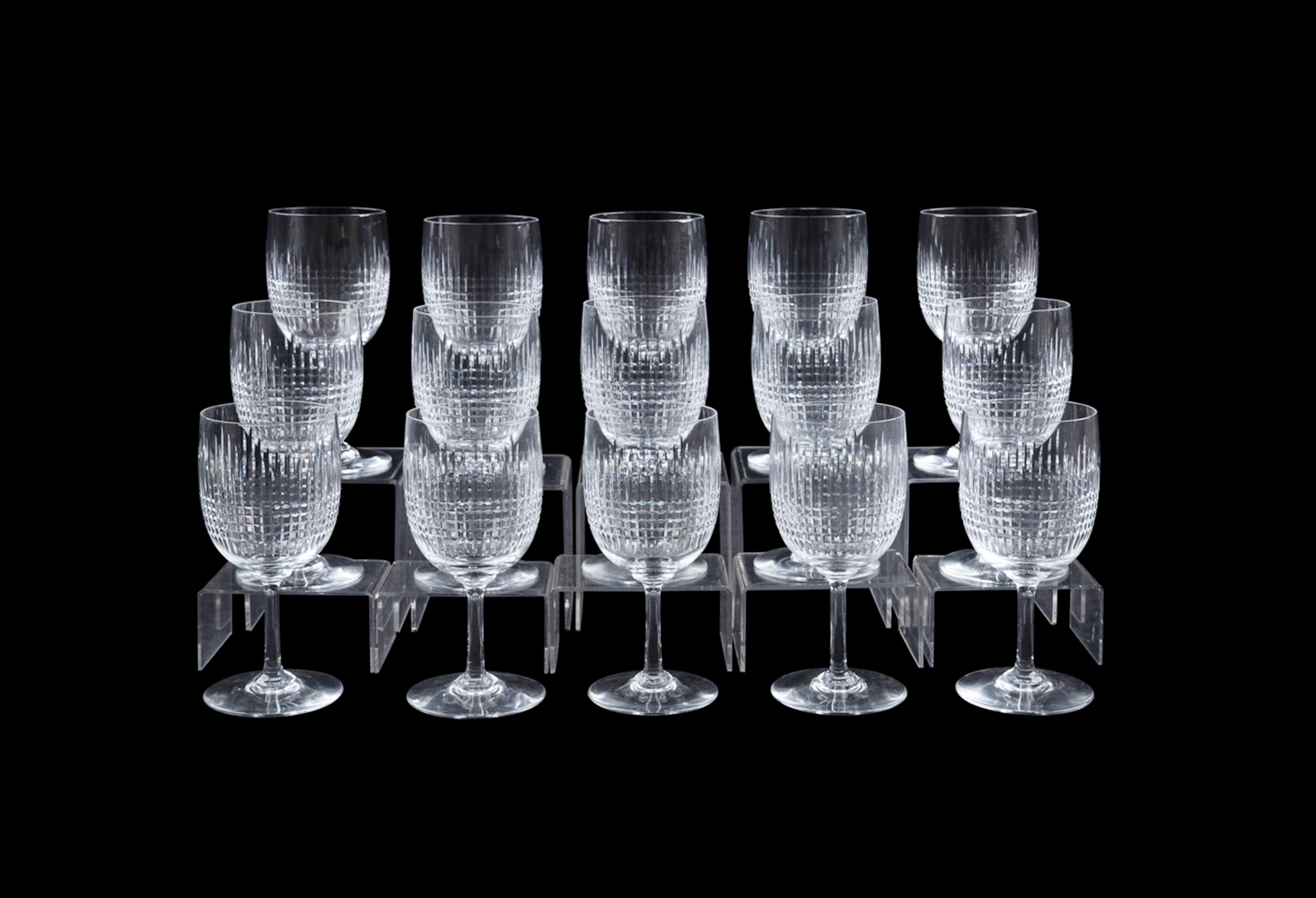 Baccarat, 12 "Nancy" Tall Crystal Water Goblets