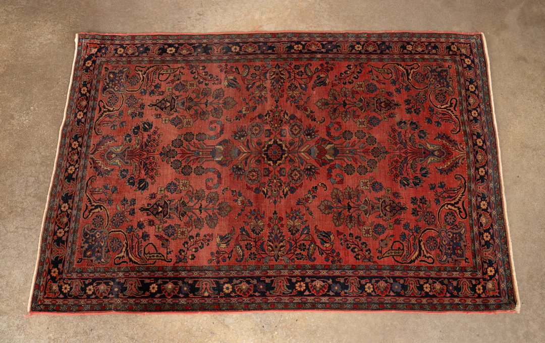 Persian Sarouk Rug, 20th C., Light Red/Blue