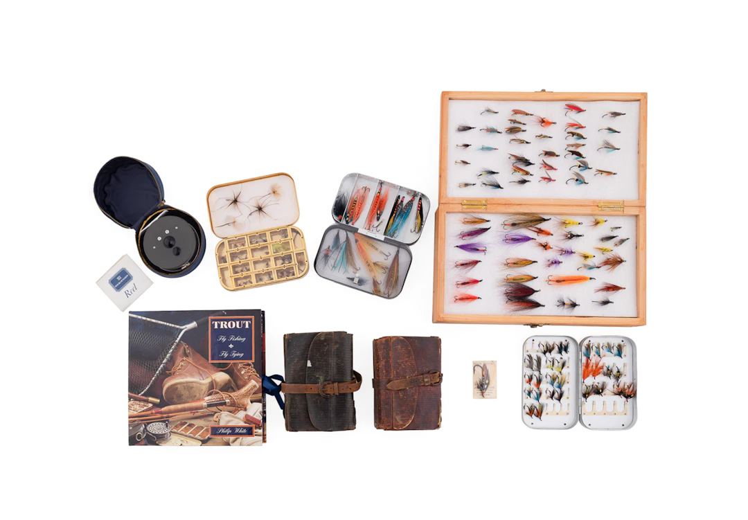Collection of Antique and Modern Fishing Flies