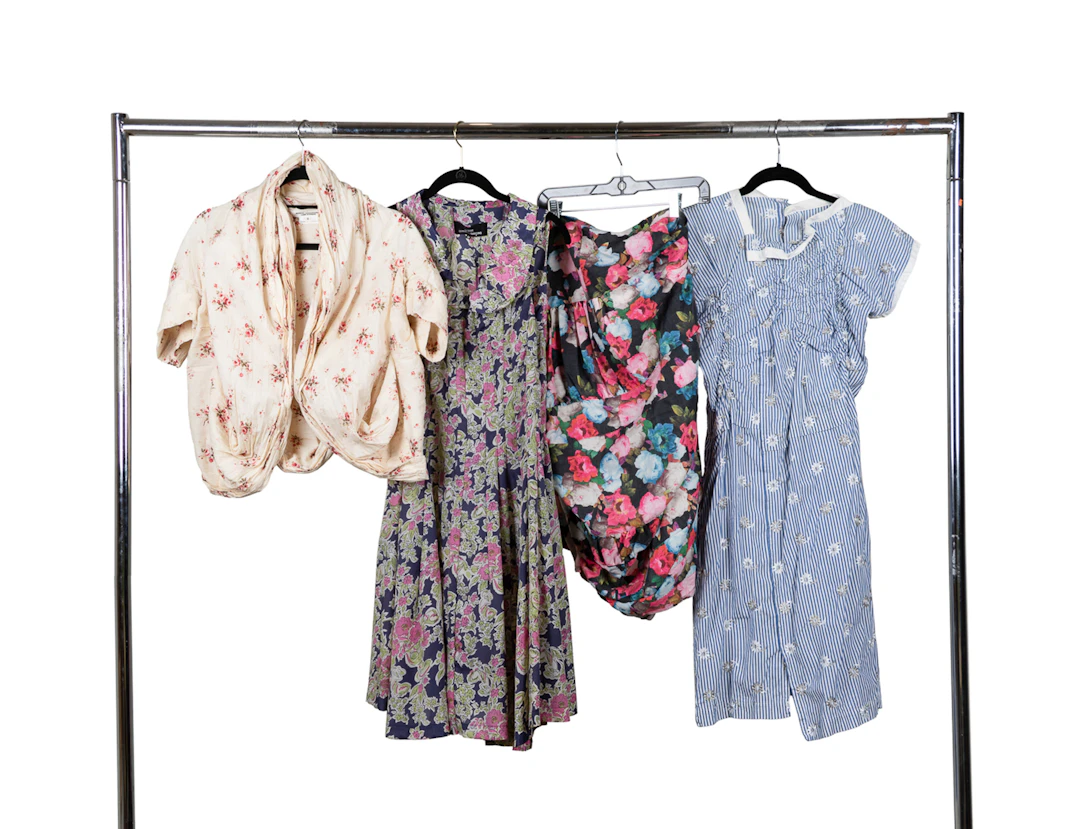 Four Comme des Garcons Floral Clothing Items