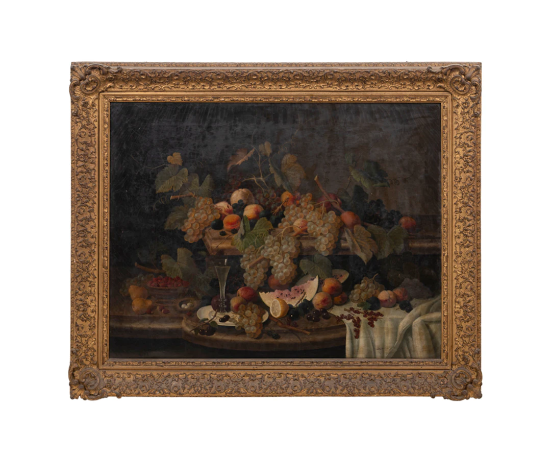 Severin Roesen, Still Life with Fruit, 1852, O/C