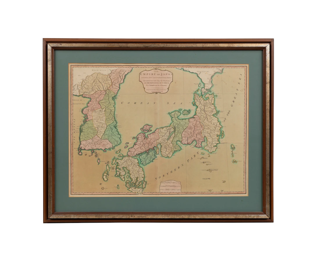"The Empire of Japan" Hand Colored Map, 1794