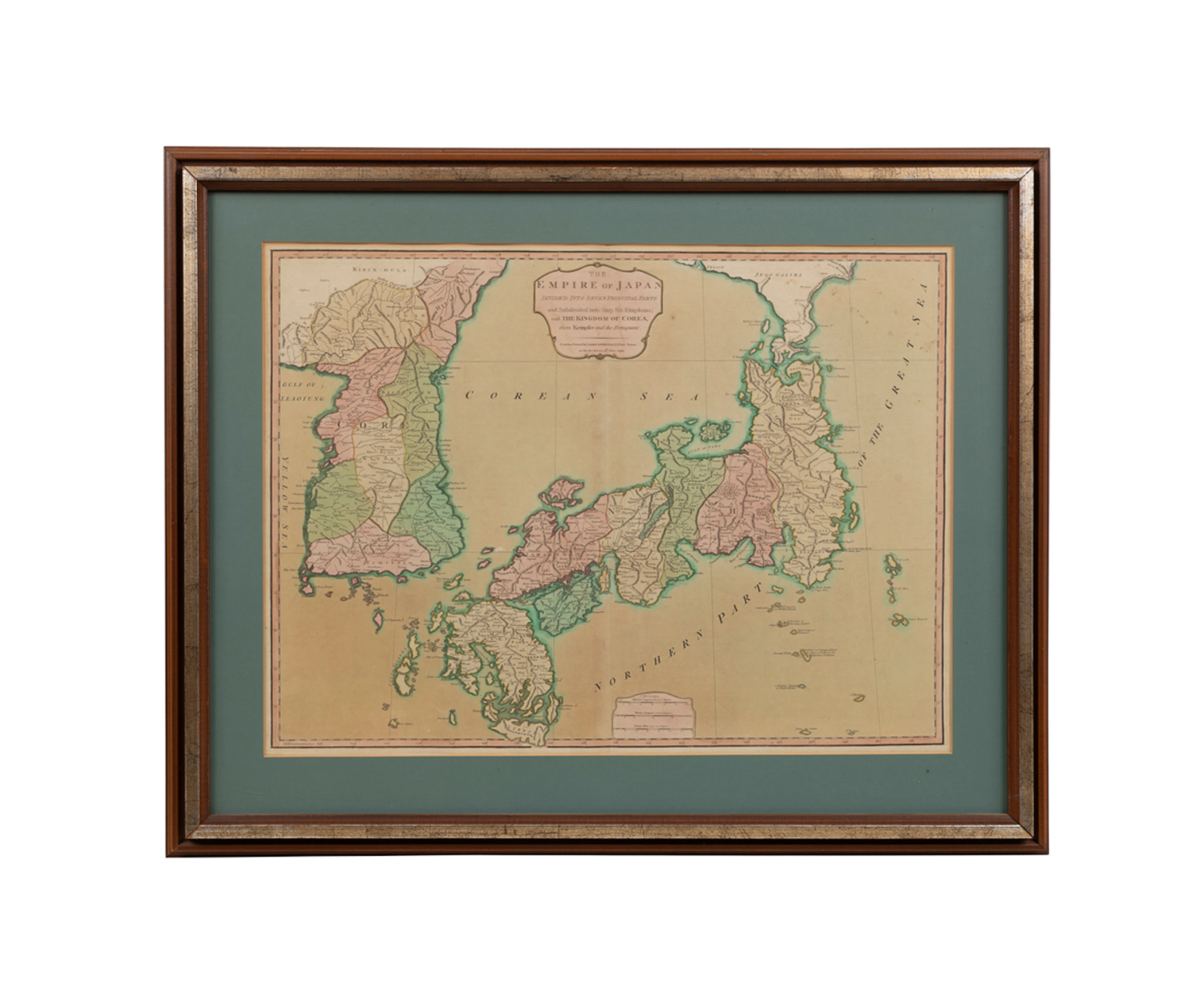 "The Empire of Japan" Hand Colored Map, 1794