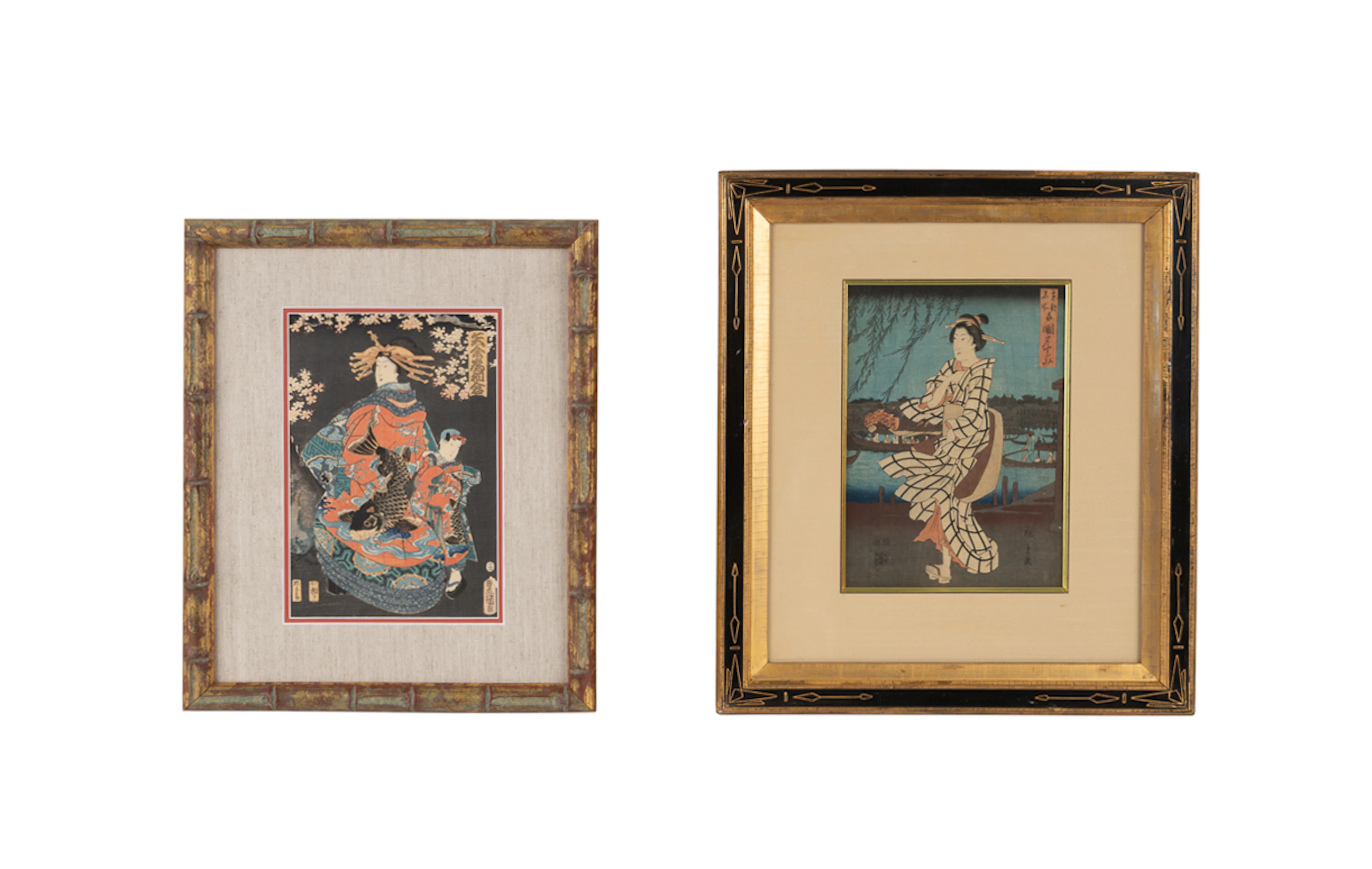 Kunisada, Two Woodblock Prints, 1840s - 1850s
