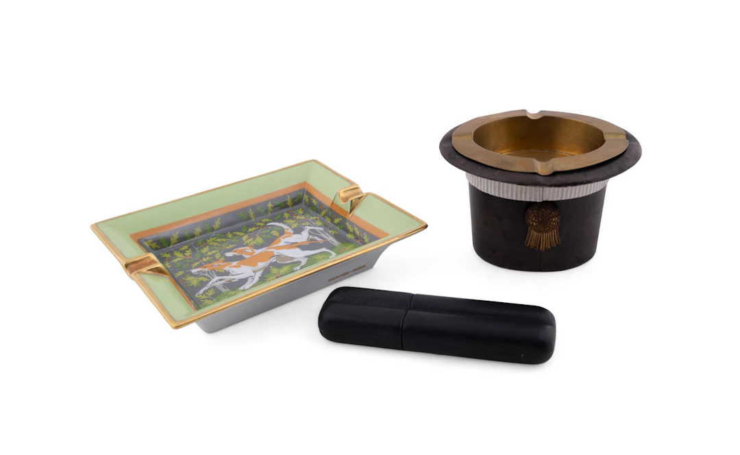 Hermes, Set of Three Smoking Accessories