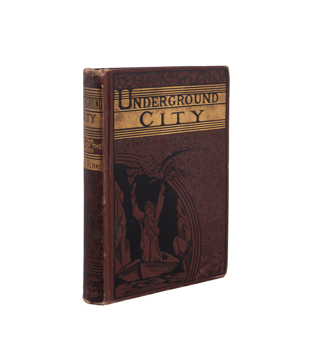 J. Verne, "Underground City", 1883, 1st Amer. Ed.