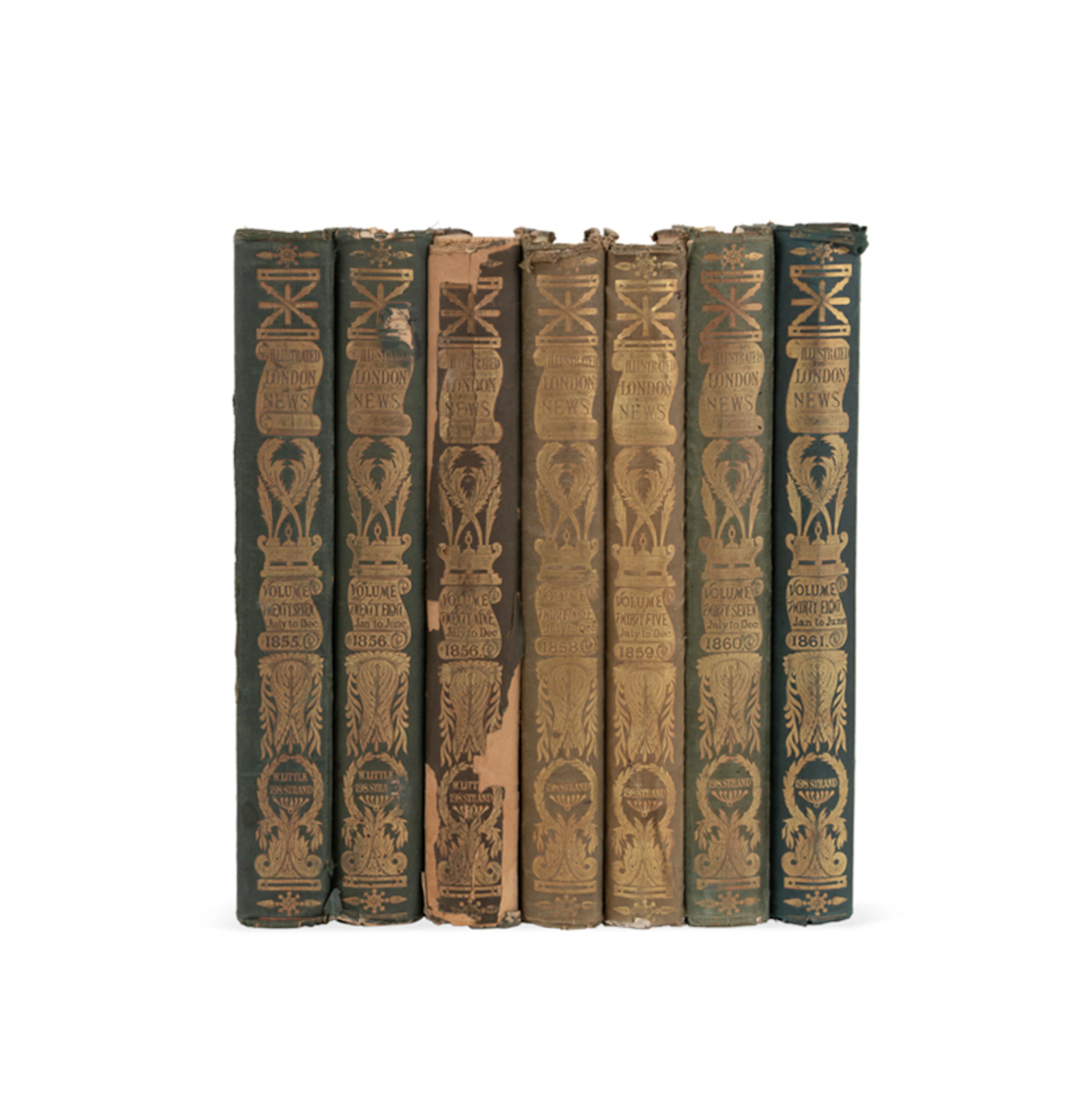 7 Bound Vols., "Illustrated London News", 1855-61