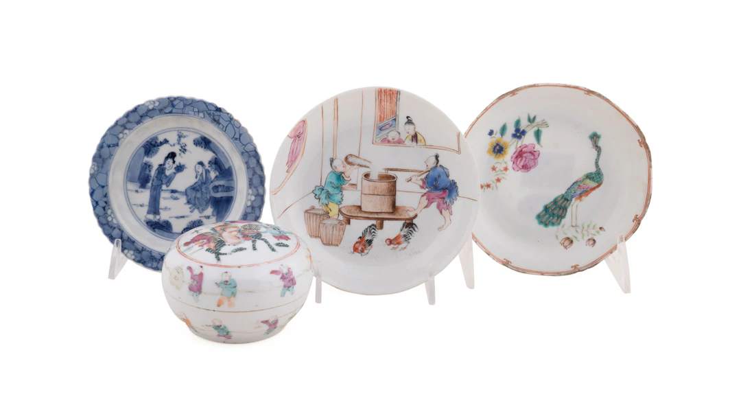 Four 18th C. Chinese Export Porcelain Tableware