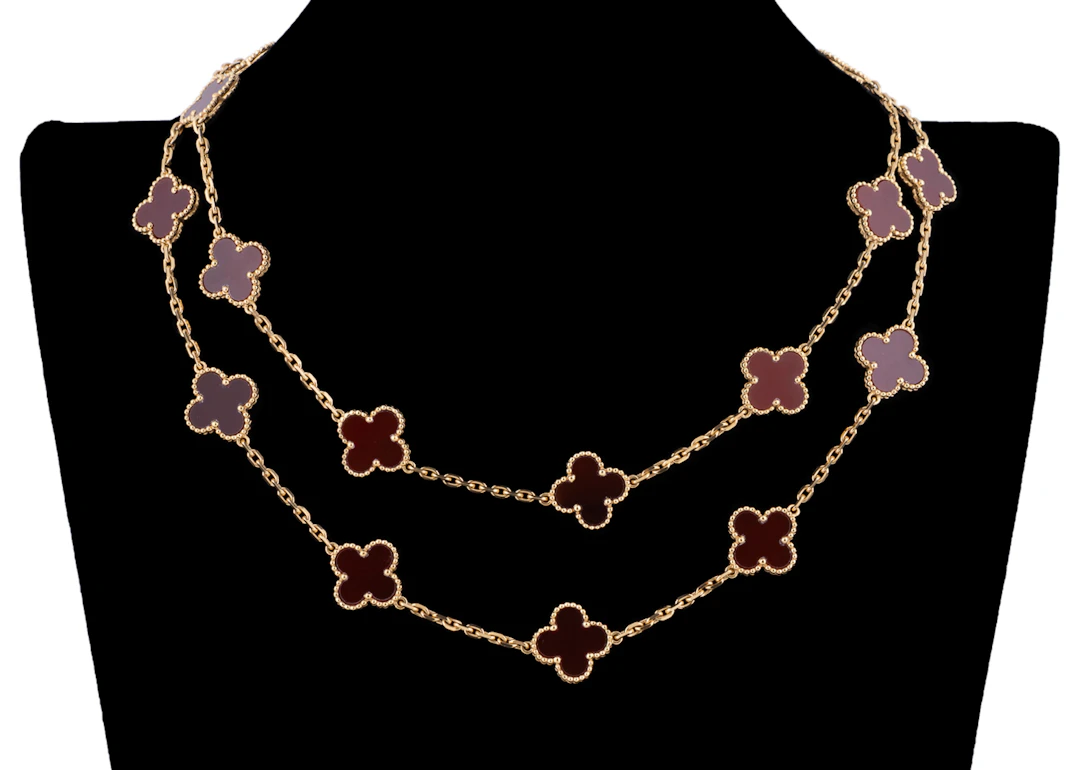 Van Cleef & Arpels, Carnelian Alhambra Necklace