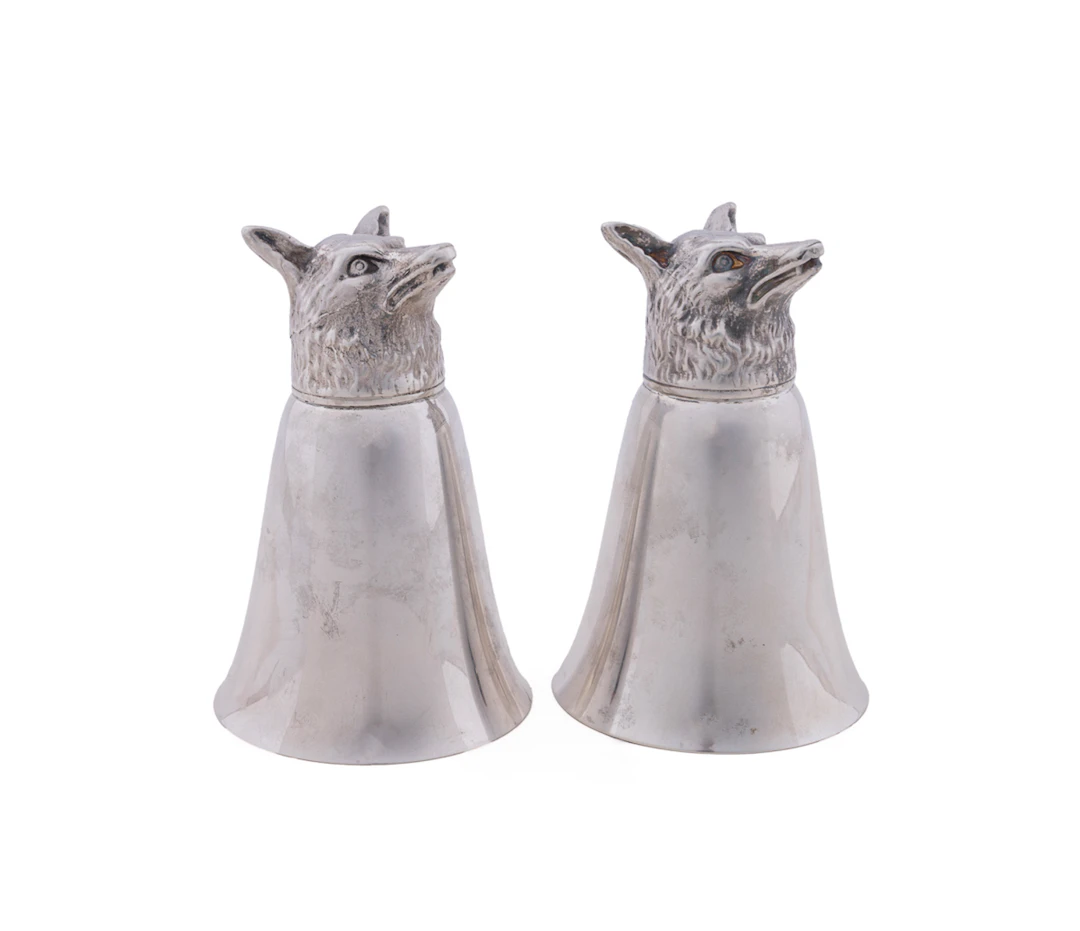 Piazzi (manner), Pair of Sterling Stirrup Cups