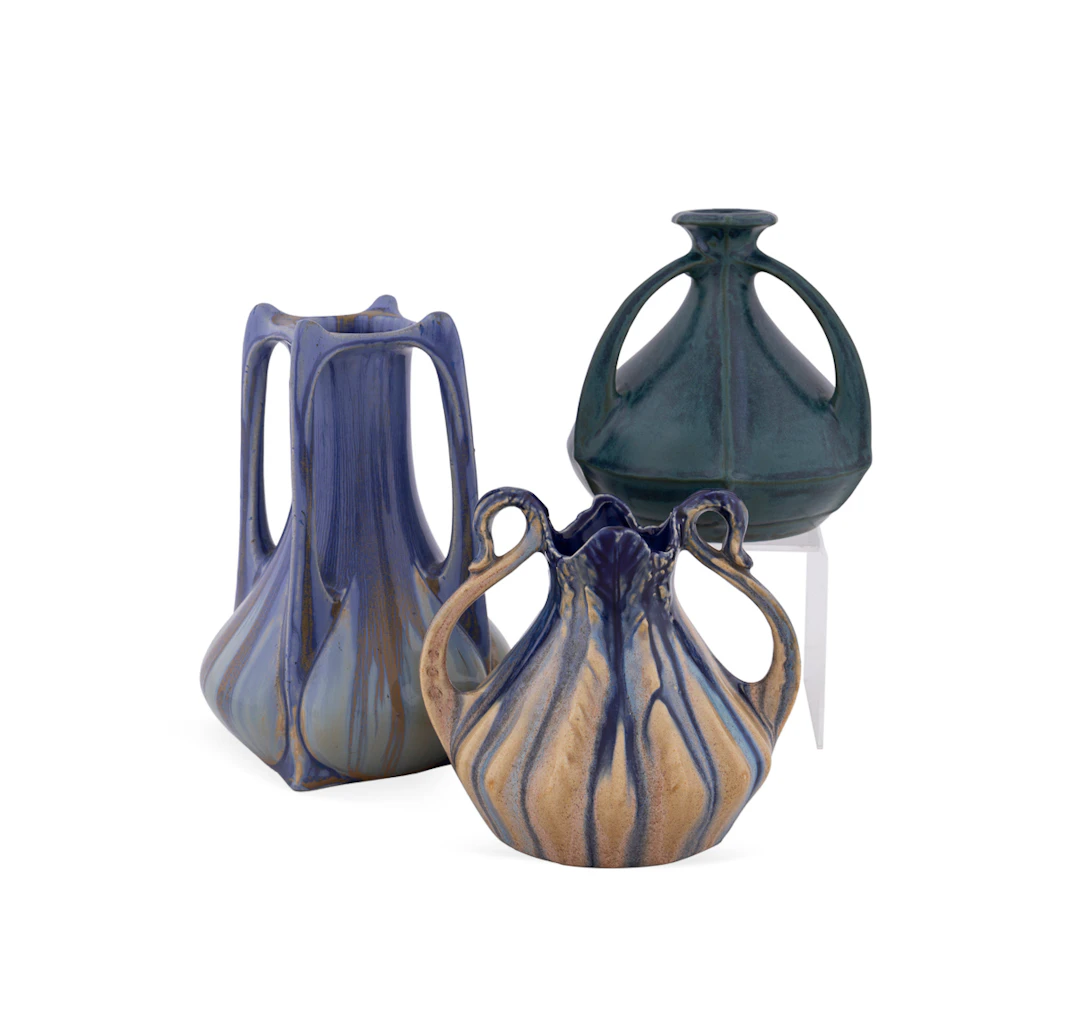 Three Art Nouveau/Arts & Crafts Vases, C. 1910