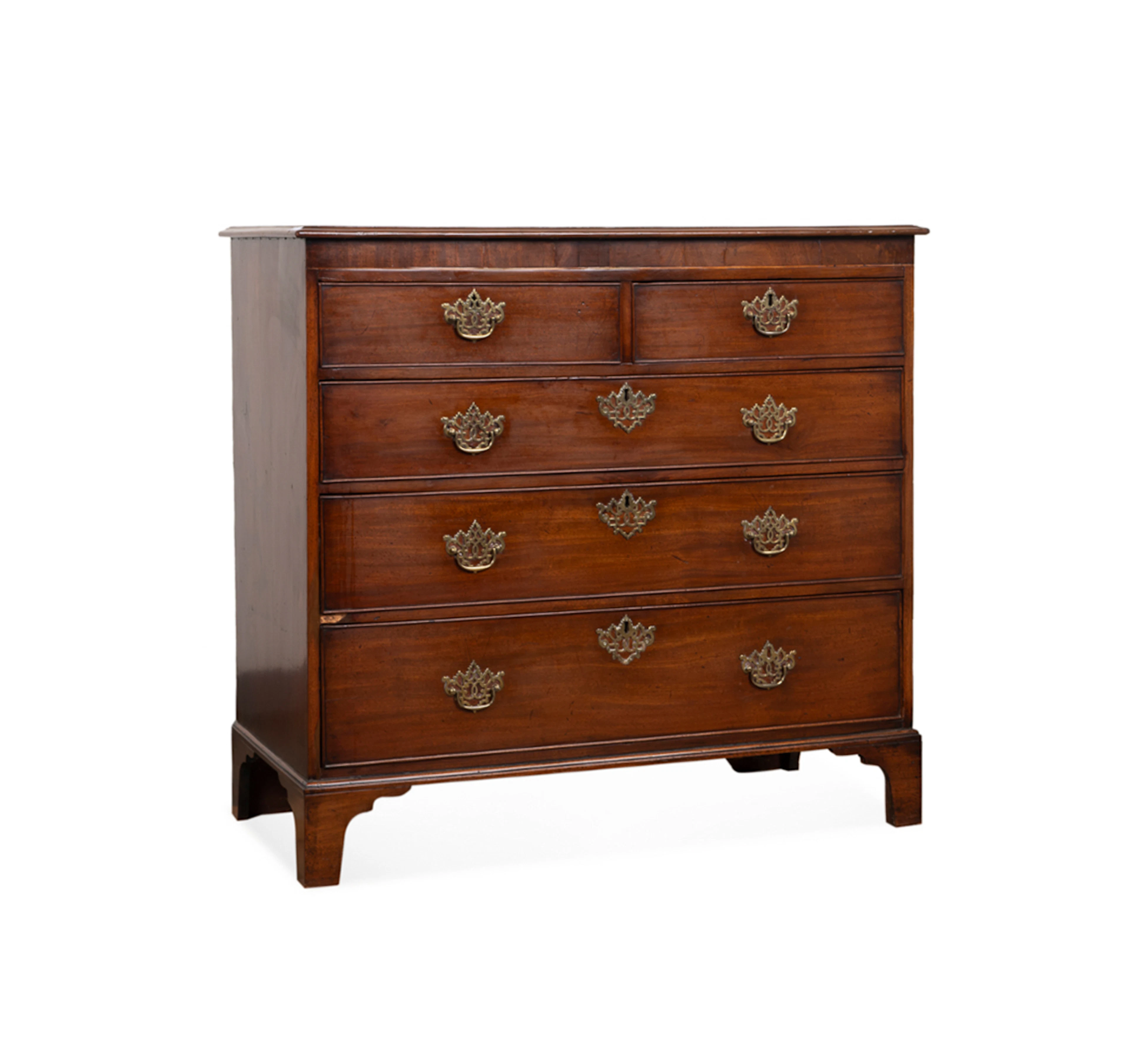 George III Mahogany Five Drawer Chest, Circa 1790