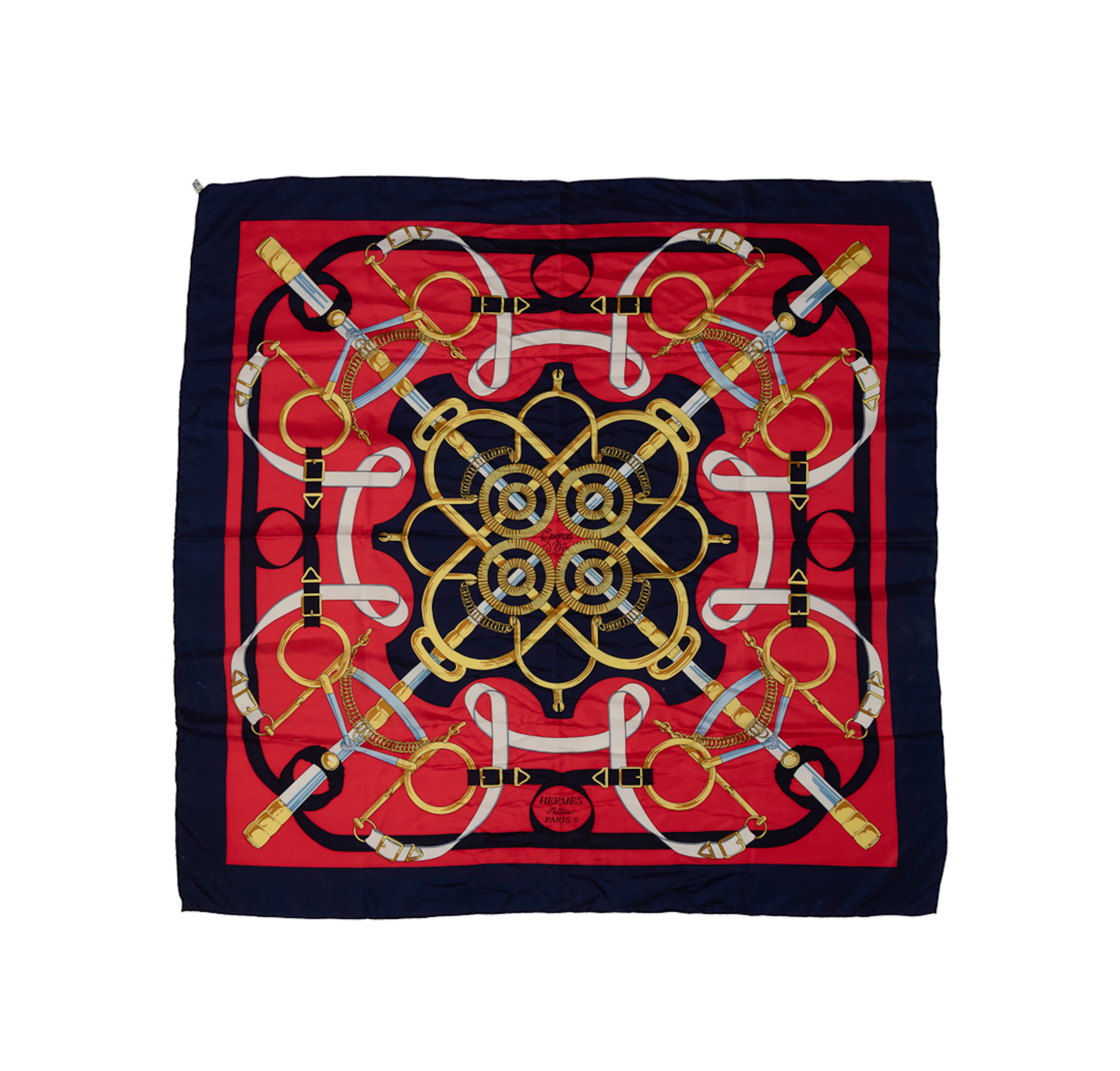 Hermes, "Eperon d'Or" Silk Scarf