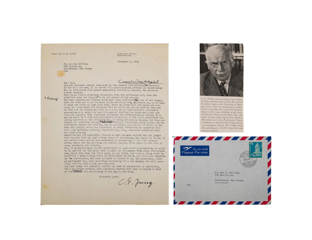 Typed Letter Signed Carl Jung, November 6, 1960