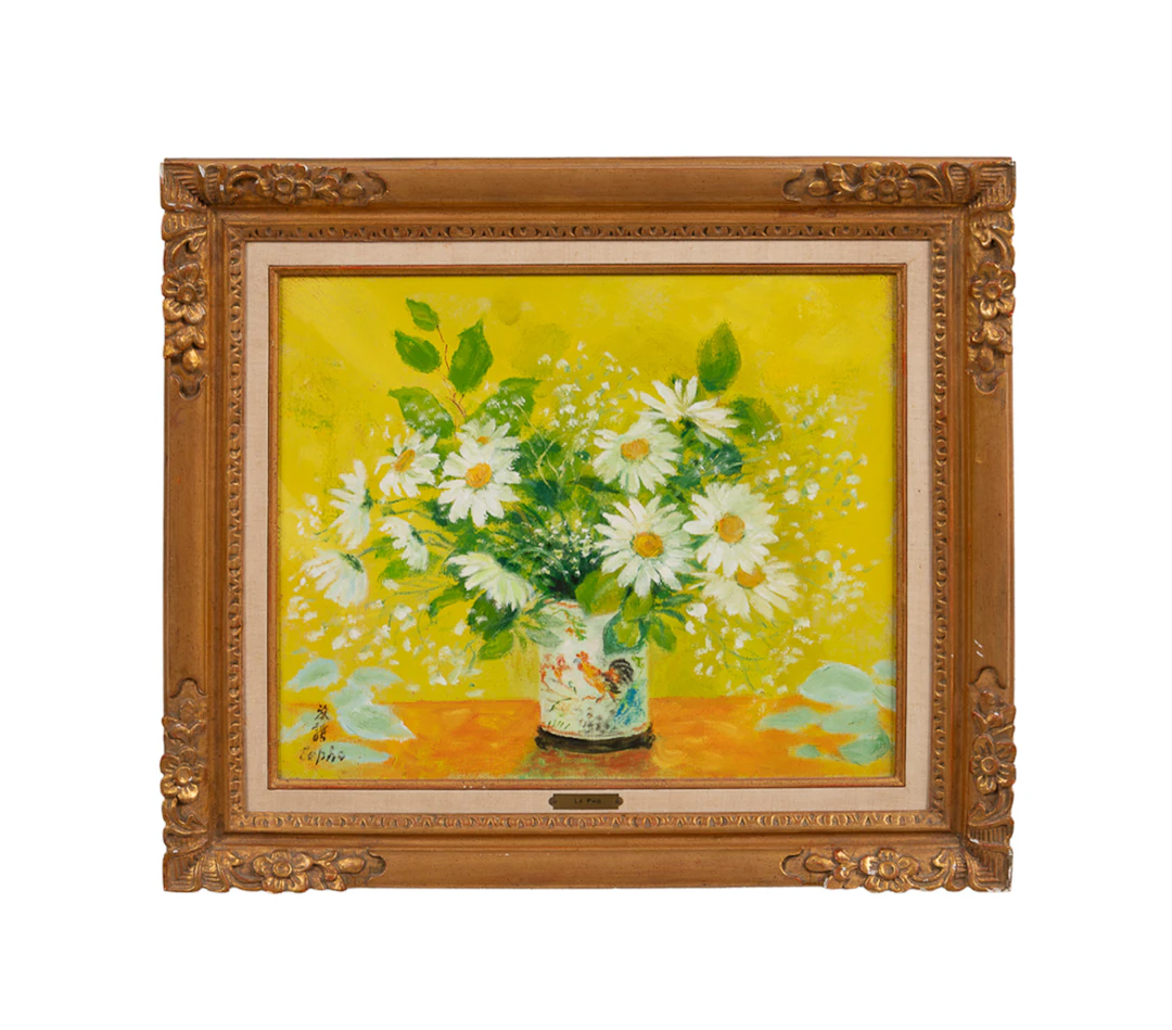 Le Pho, "Les Marguerites Blanches", 20th C., O/C