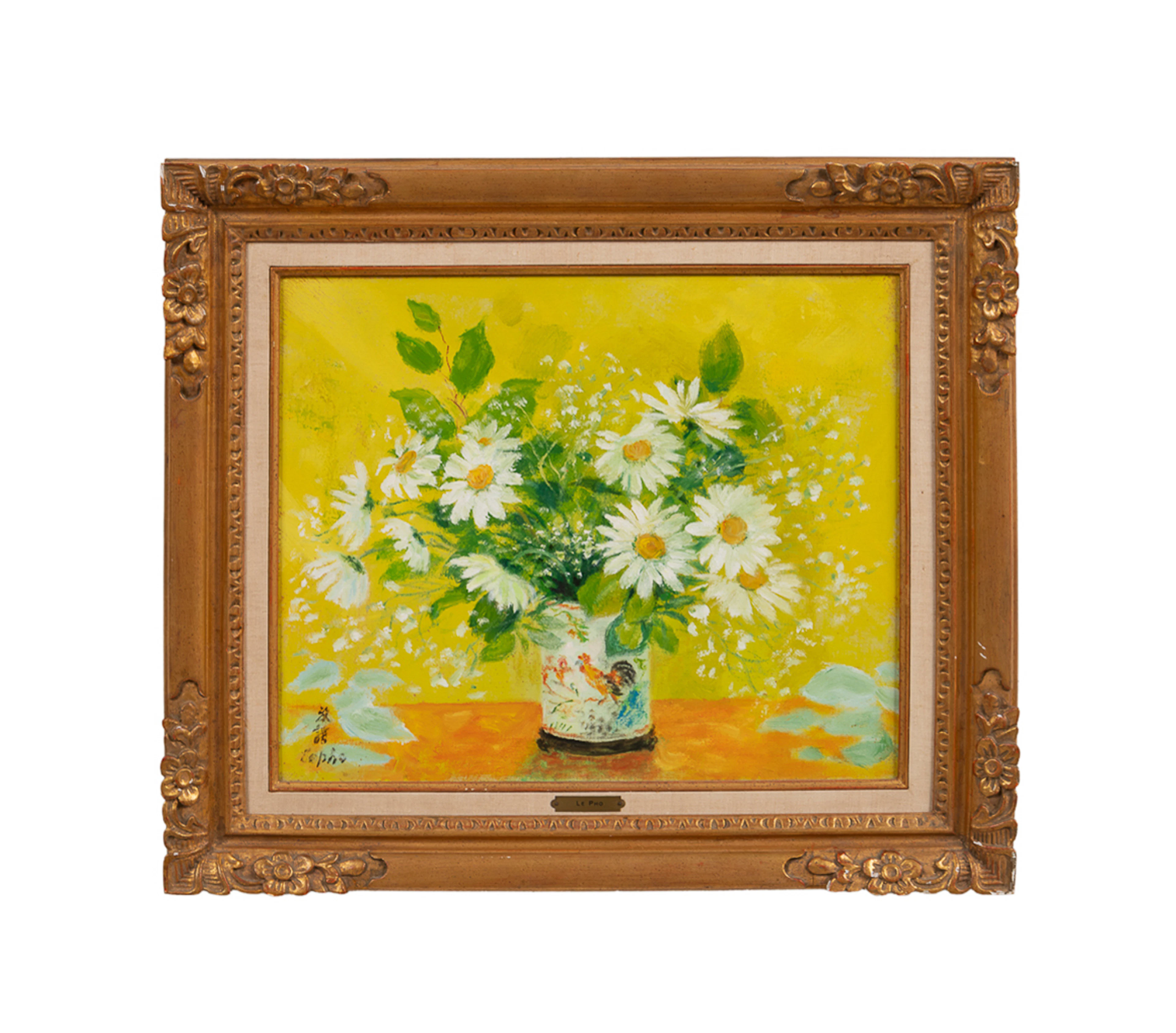 Le Pho, "Les Marguerites Blanches", 20th C., O/C