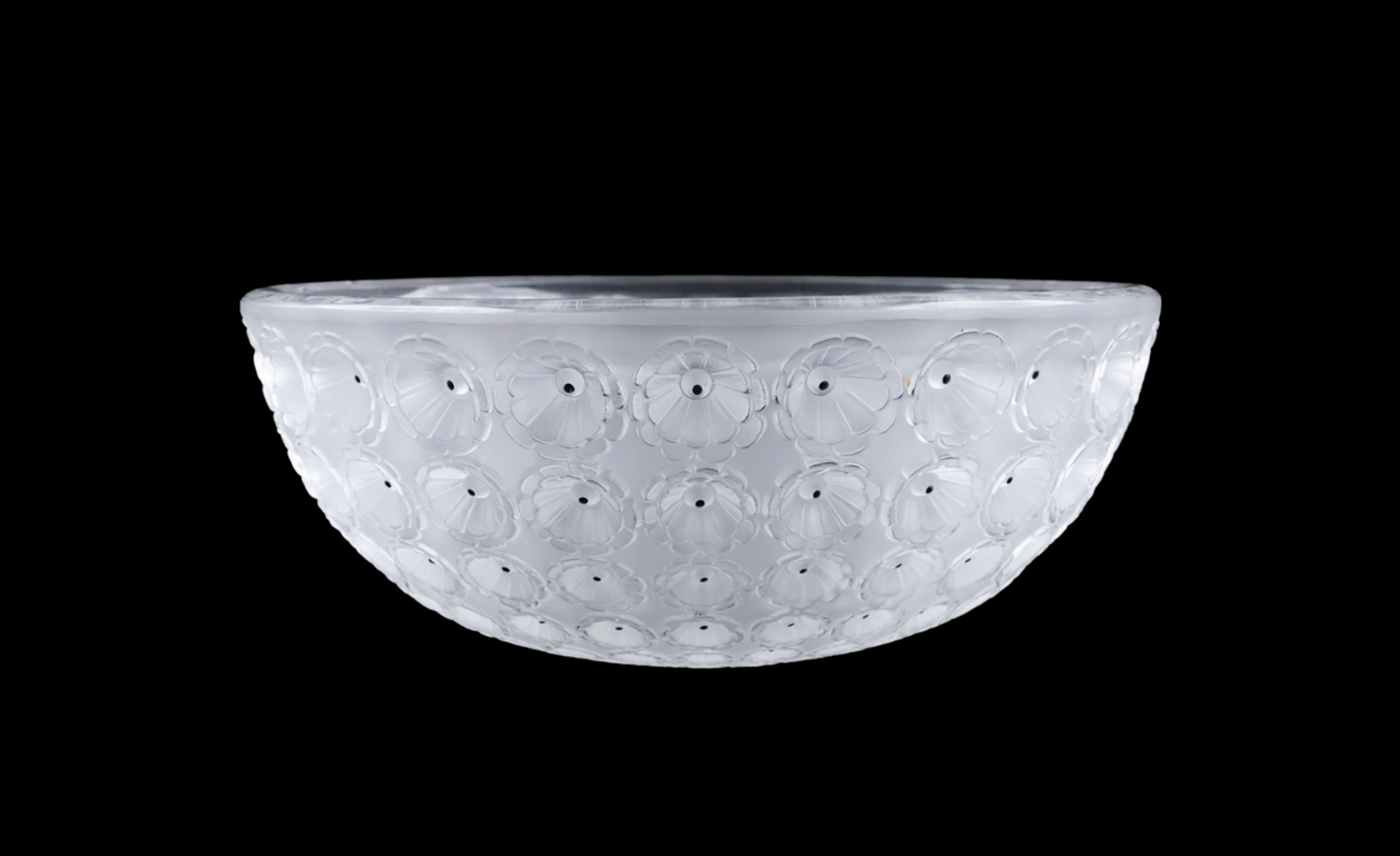 Lalique "Nemours" Colorless Crystal Bowl