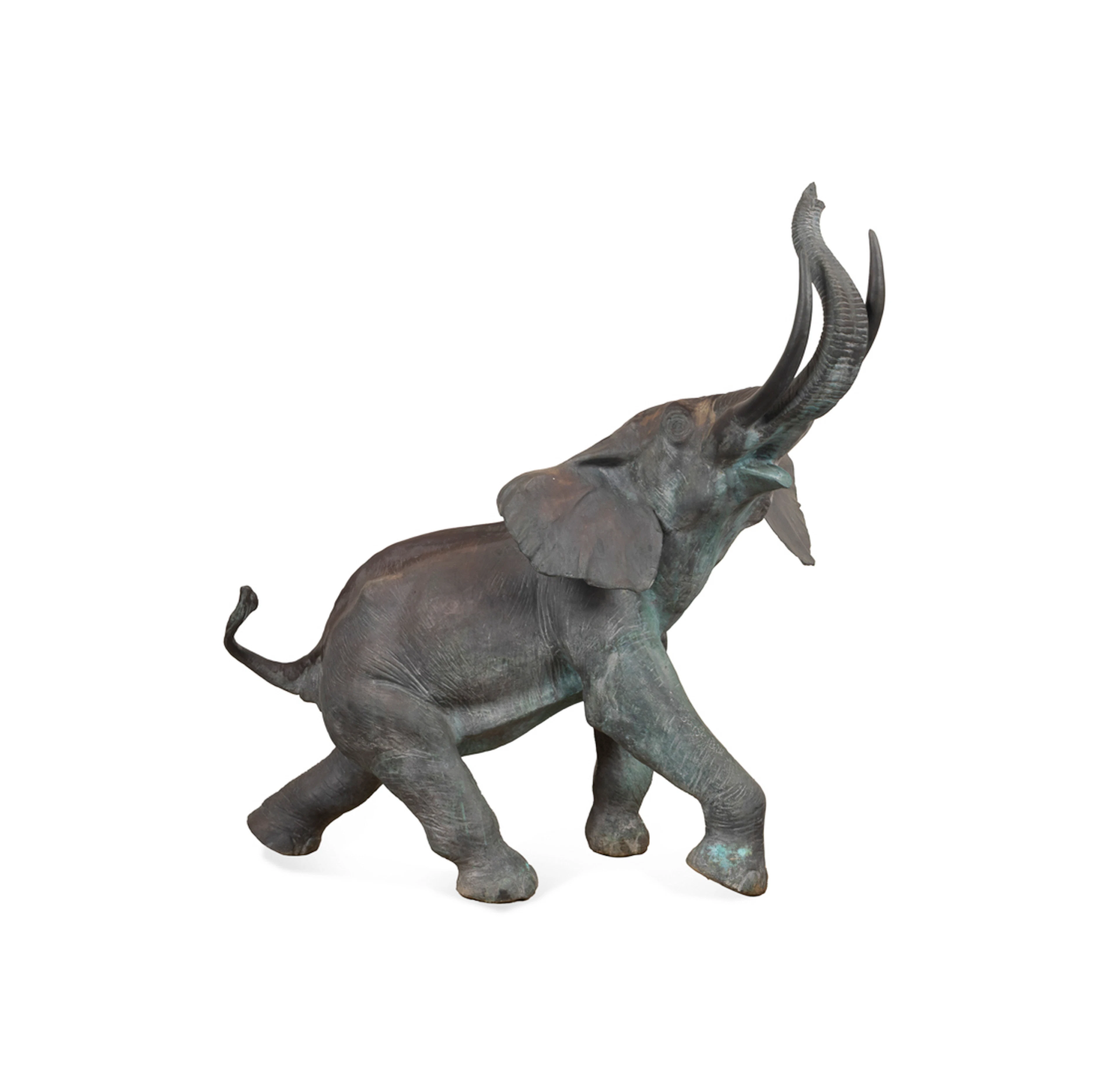 A.L. Barye (After), Monumental Bronze Elephant