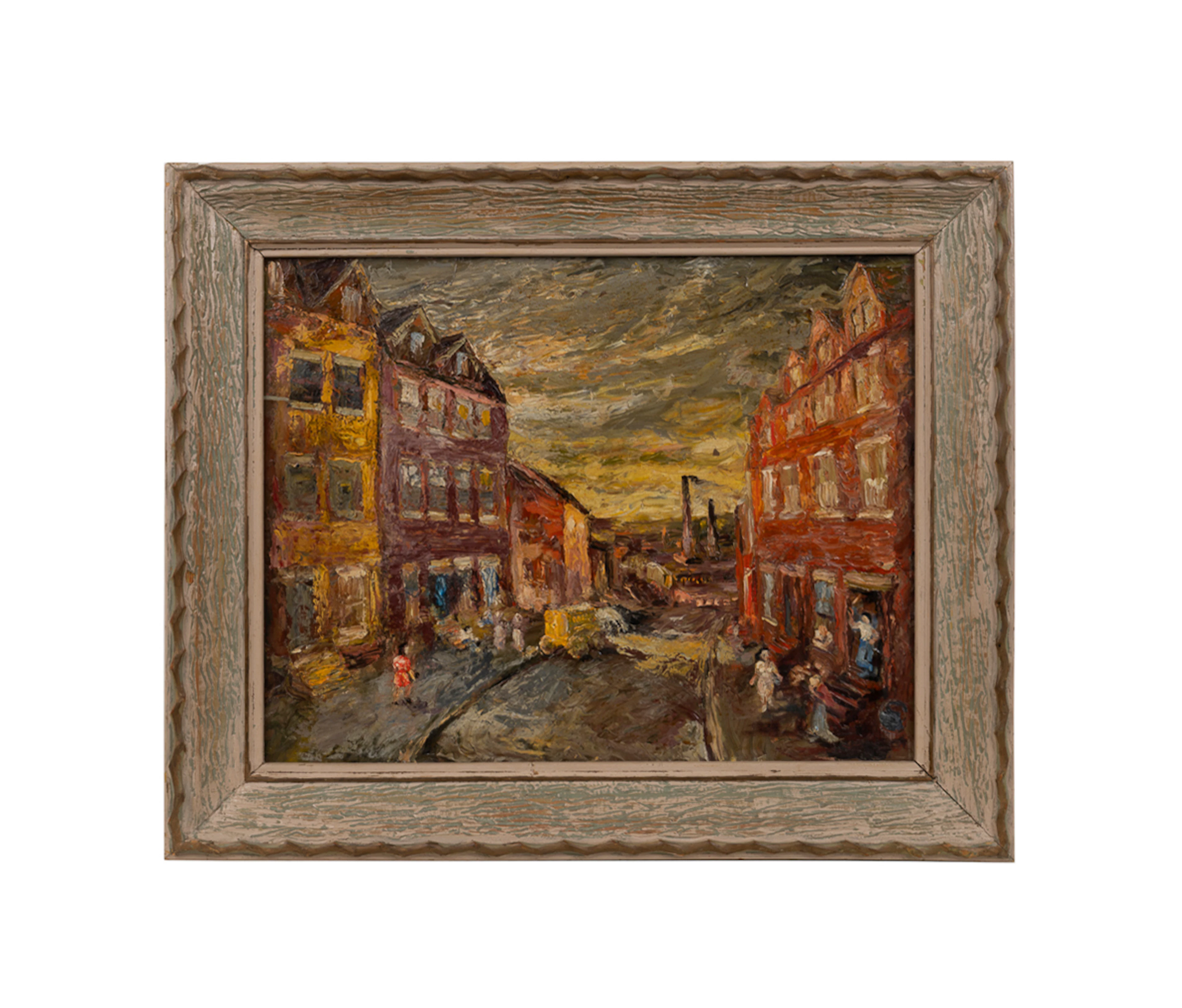 Charles Willette (attr.), Street Scene, 20th C.