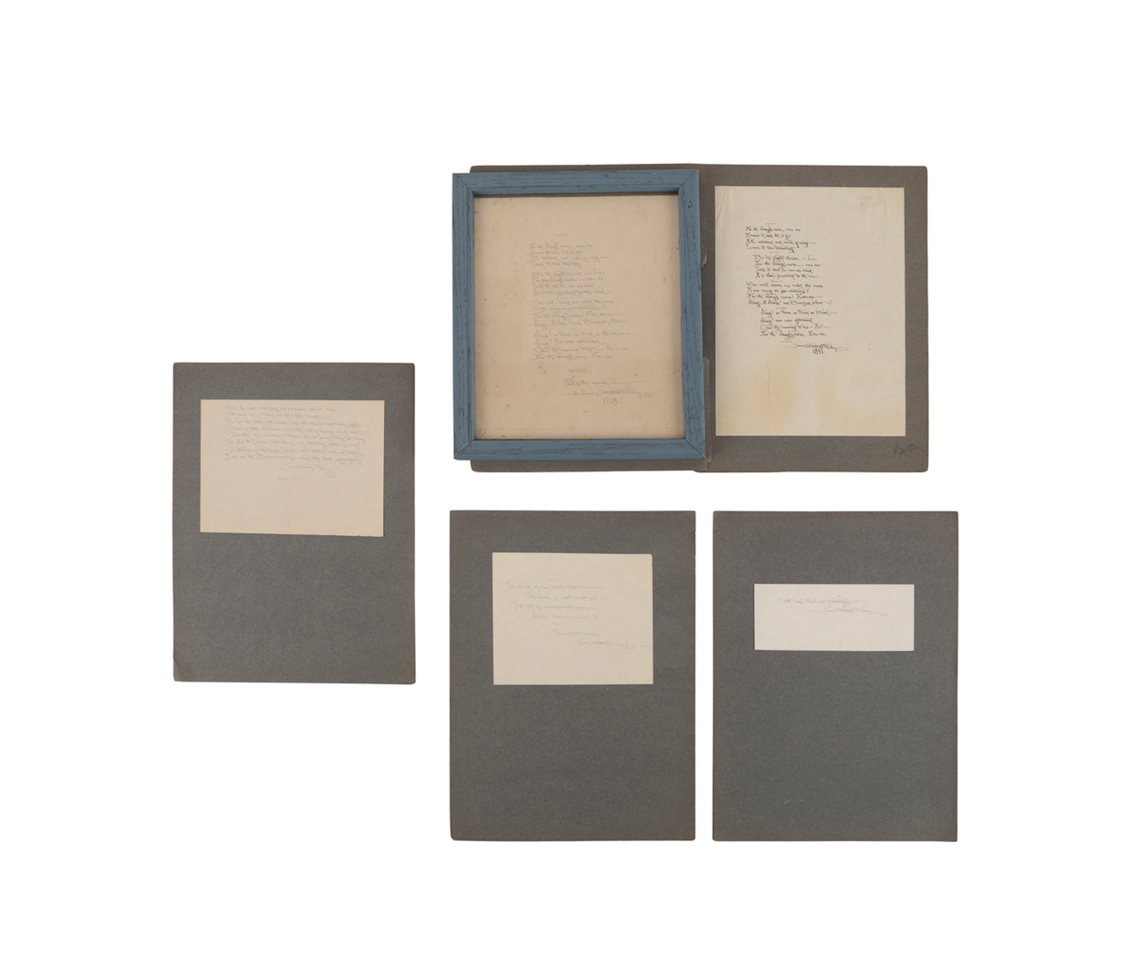 J. Whitcomb Riley, Handwritten Poems & Greeting