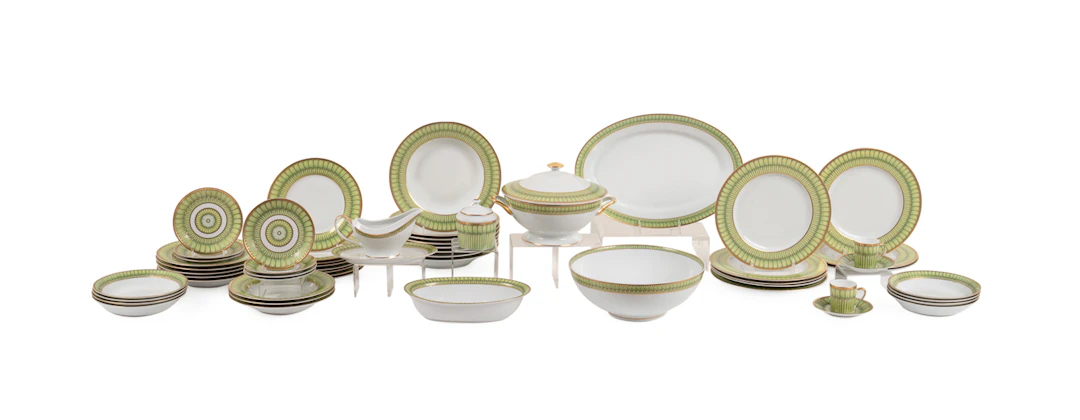 Deshoulieres, Part "Arcades" Dinner Service for 8