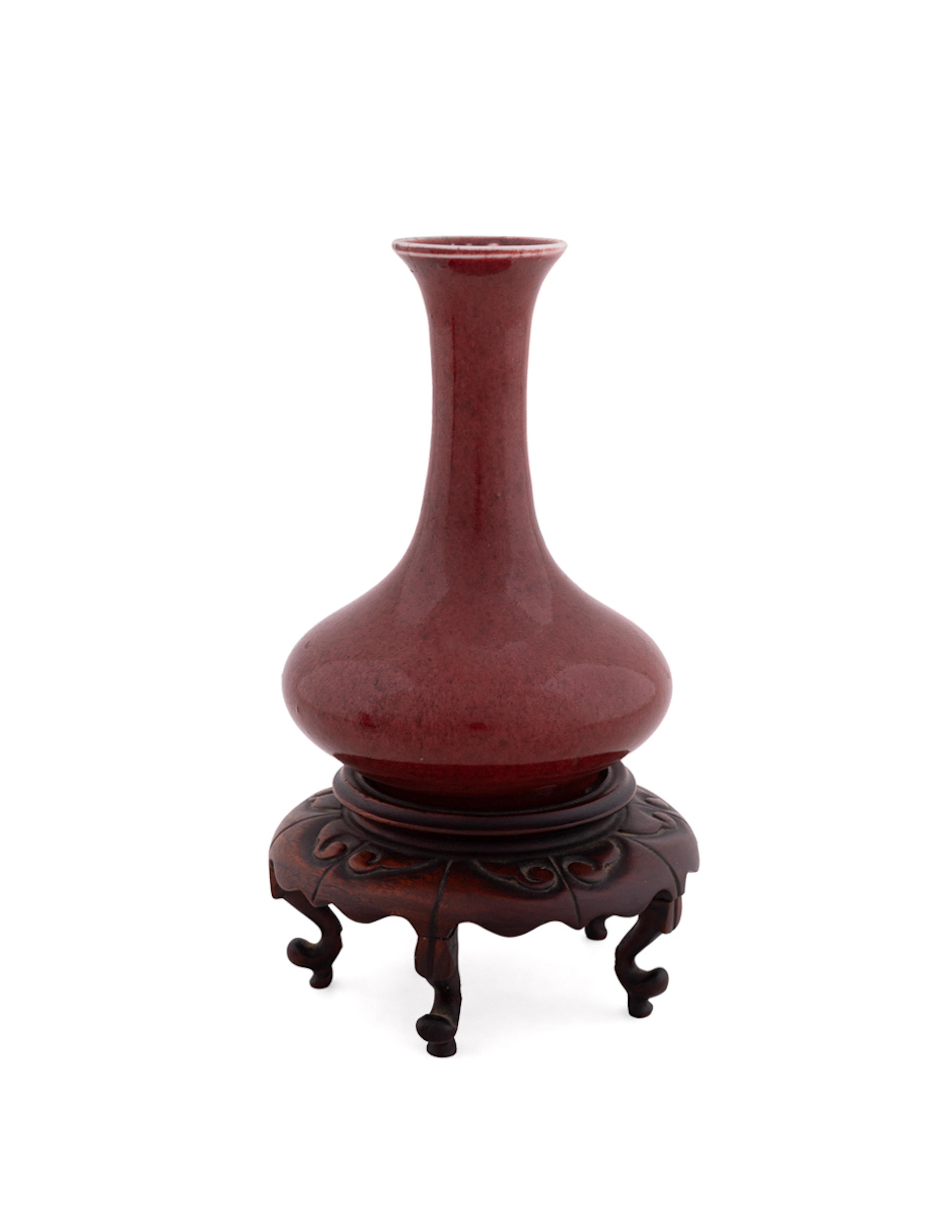 Chinese Oxblood Vase on Stand