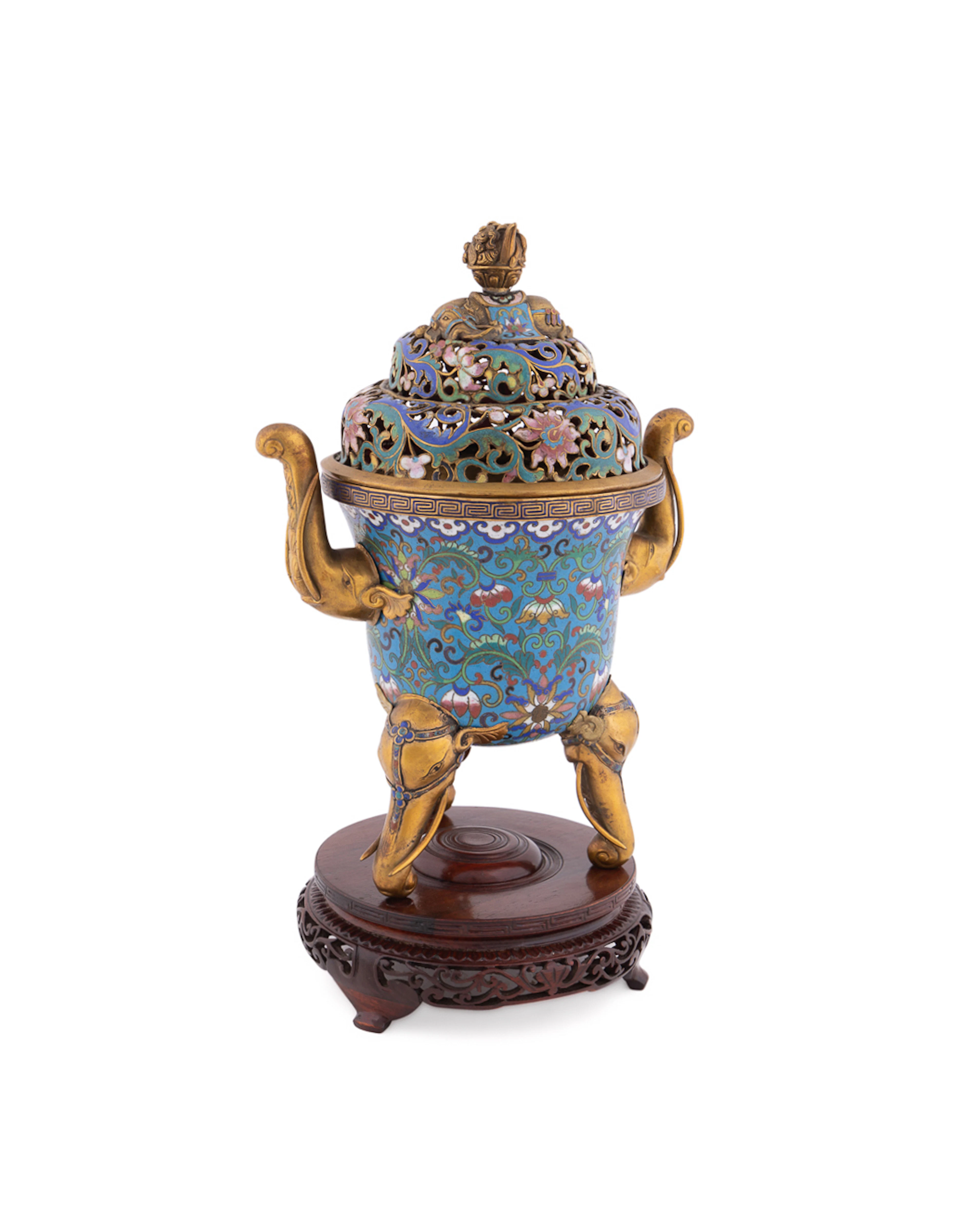 Chinese Ming Style Cloisonne Incense Burner