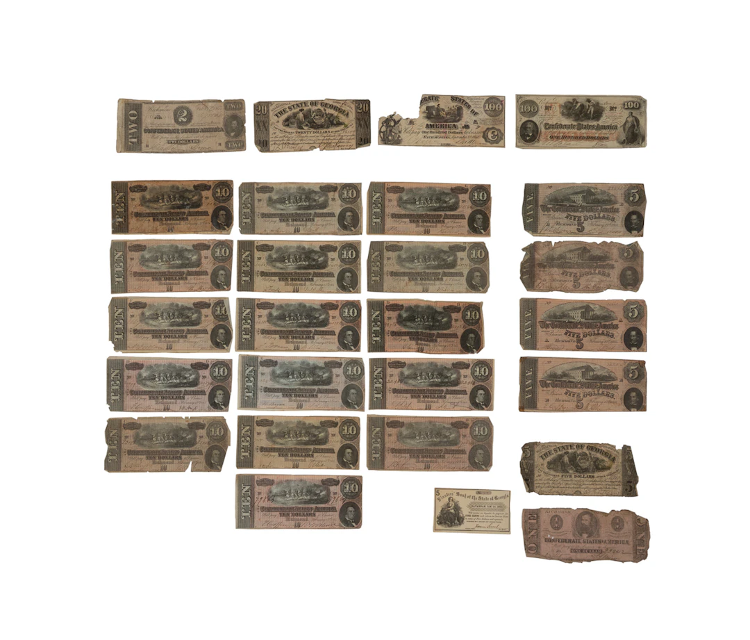 Group of 27, Confederate & Georgia State Notes