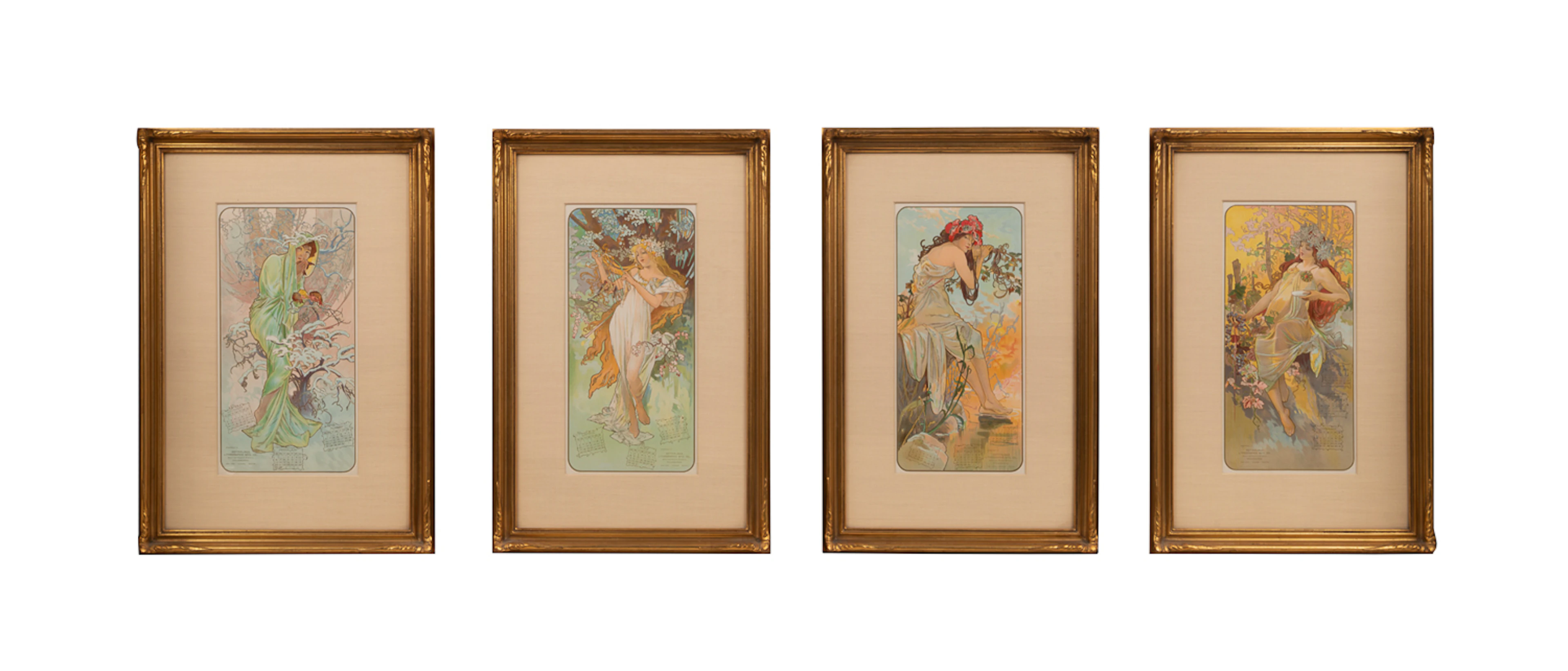 Mucha (After), "The Seasons" Calendar, 1898
