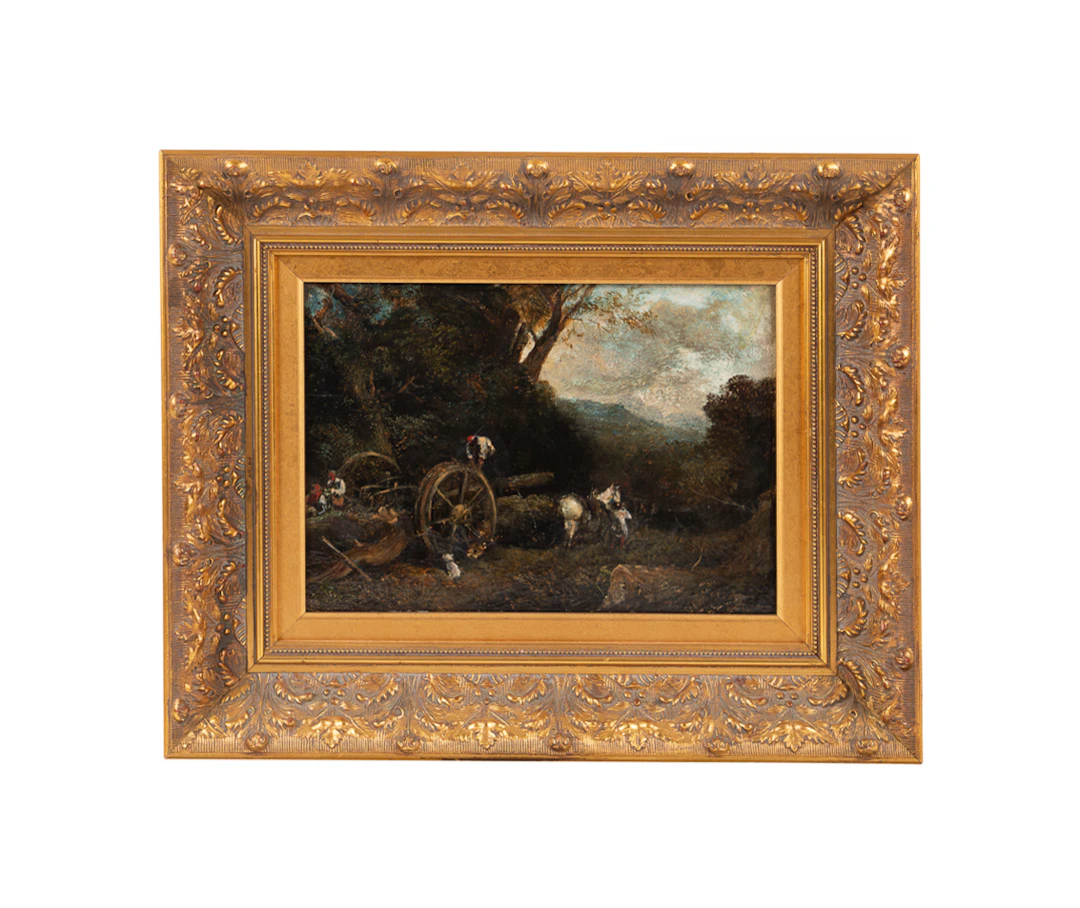 Cont. School, Pastoral Landscape, 19th C., O/P