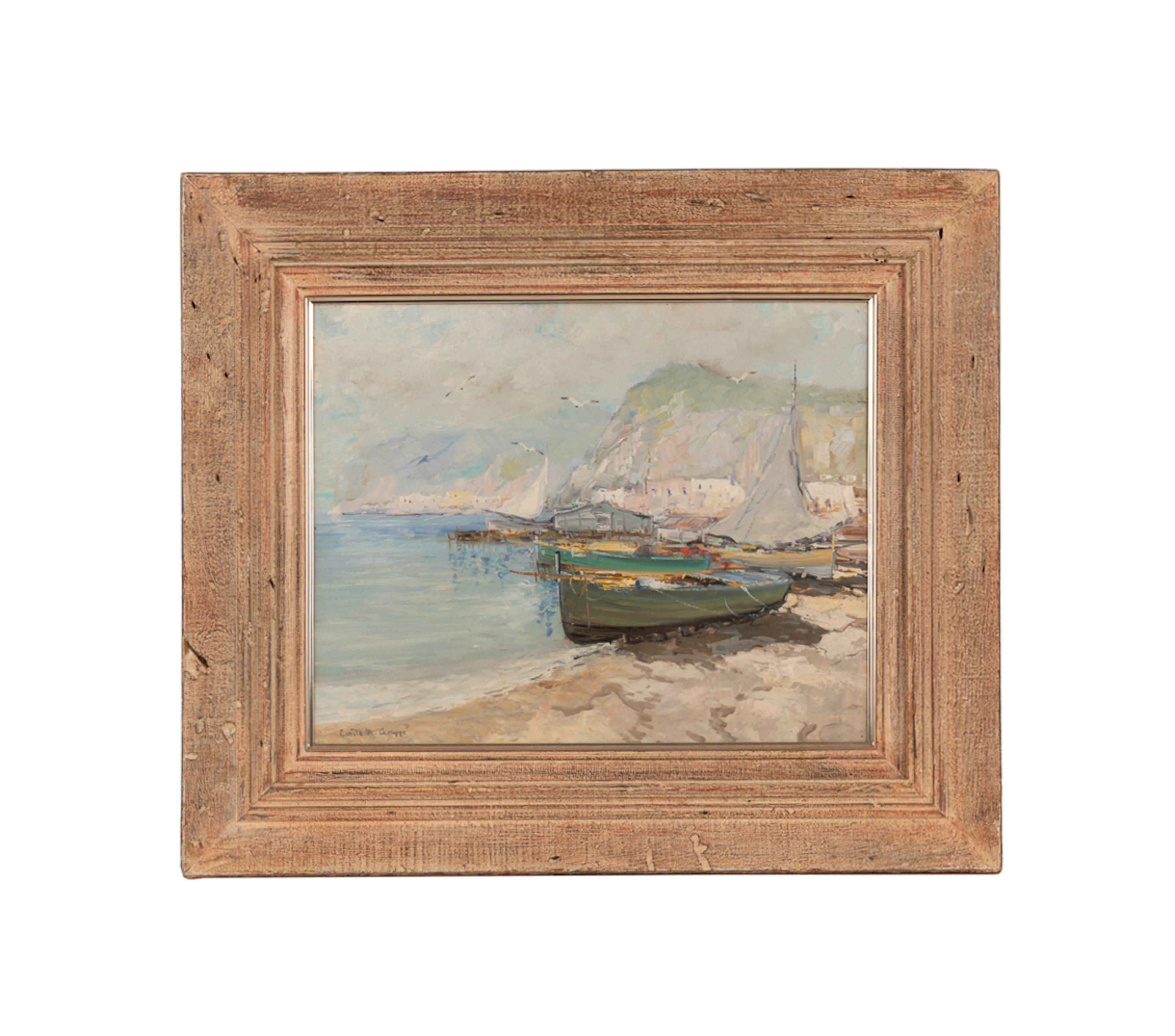 Emile Gruppe, Harbor Scene, 20th C., O/P