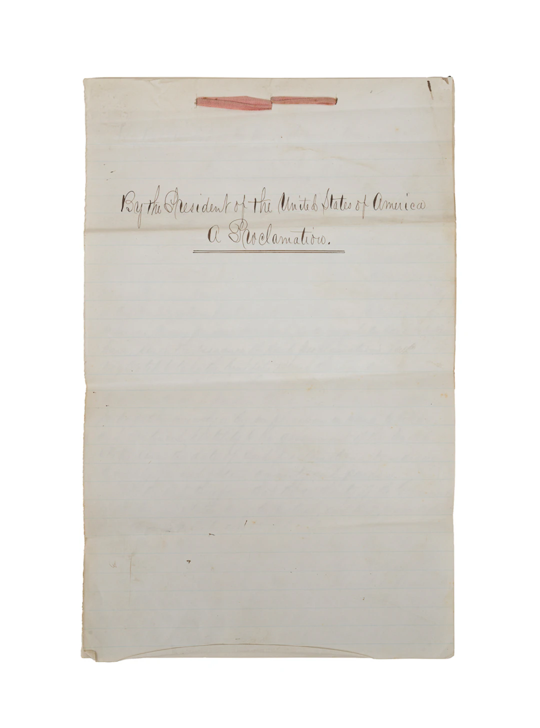 Pres. Johnson, 1865 Amnesty Proclamation, Copy