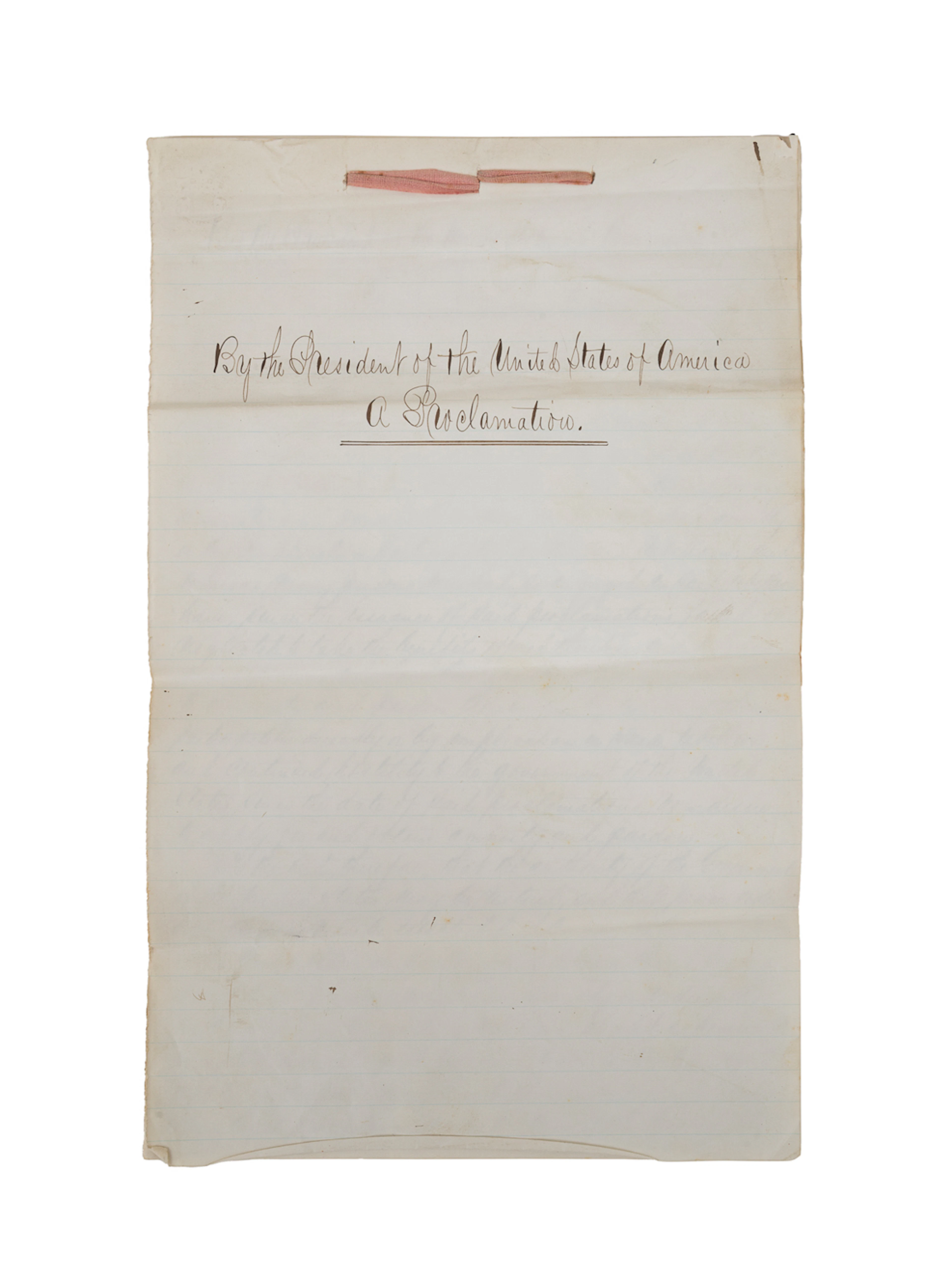 Pres. Johnson, 1865 Amnesty Proclamation, Copy