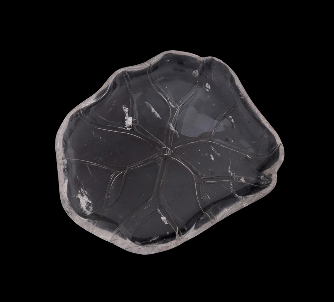 Chinese Rock Crystal Lily Pad Brush Washer